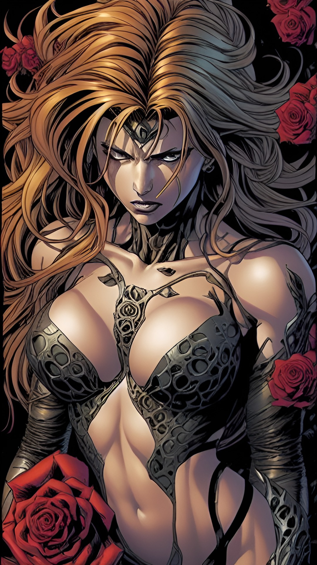 Witchblade 02 - witchblade, woman, art by michael turner and marc silvestri, roses $hat$ preview