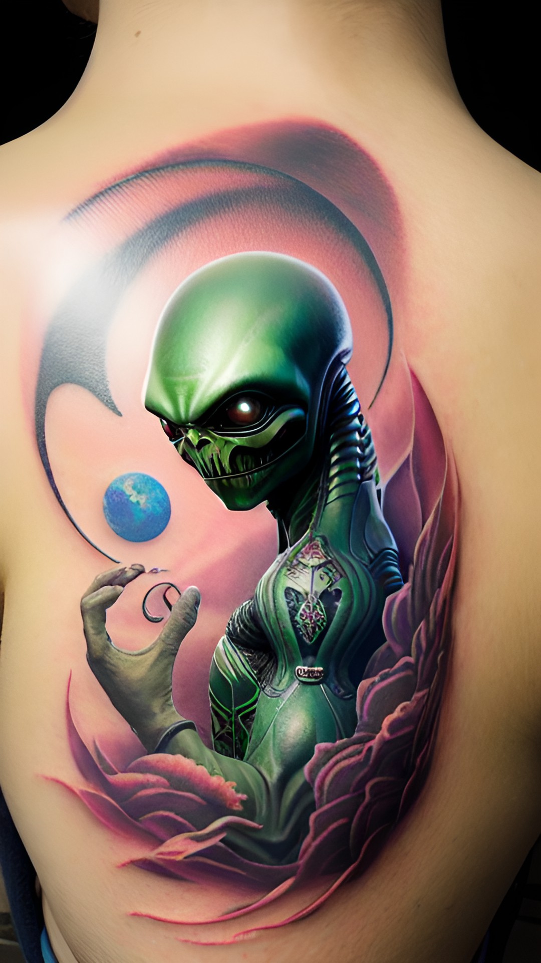 3d alien tattoo preview