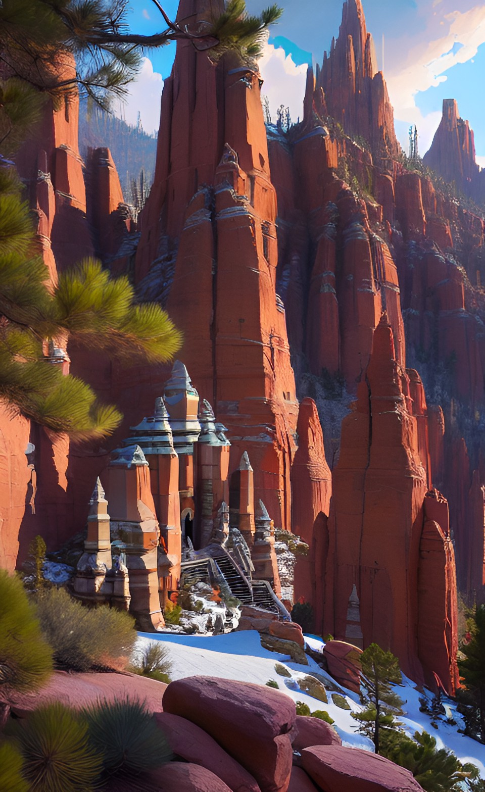 Winter Cathedrals - hoodoos on mount lemmon in tucson, arizona preview