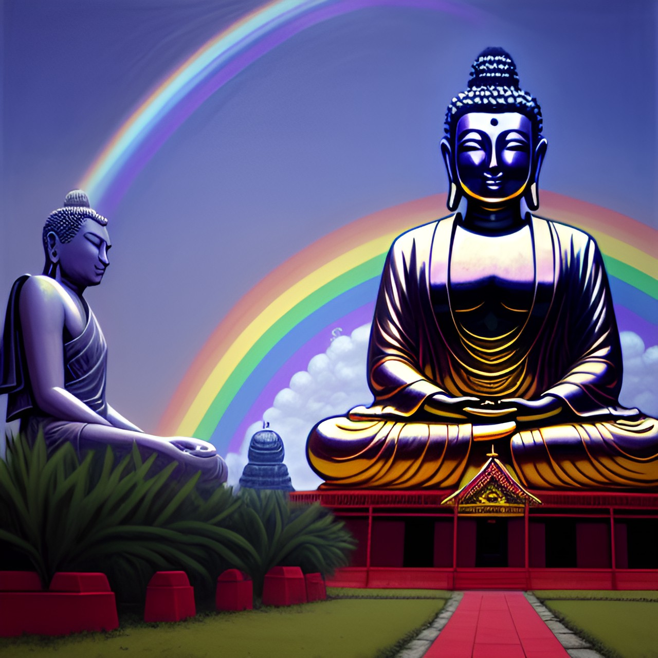 Enlighten - make the buddha rainbow and sparkly preview