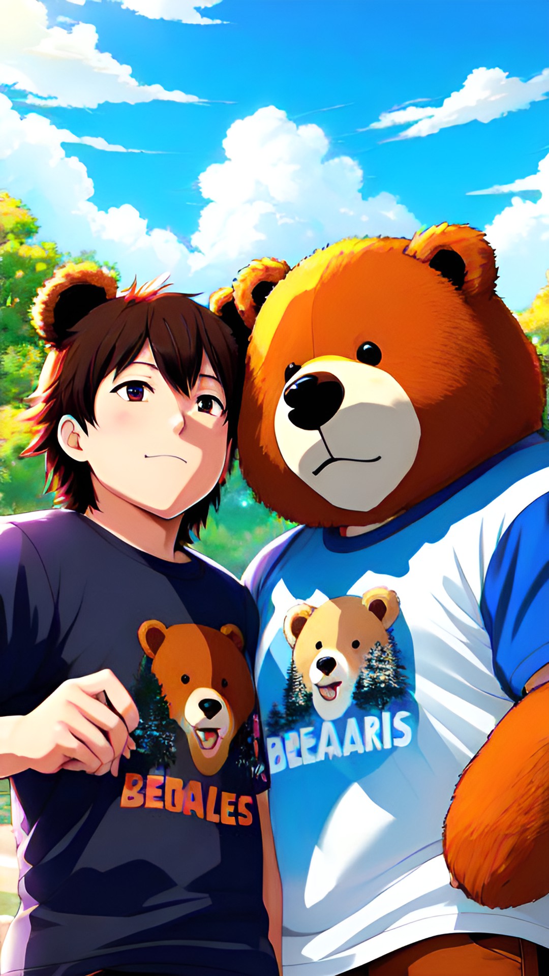 bears wearing t-shirts with bears on them preview