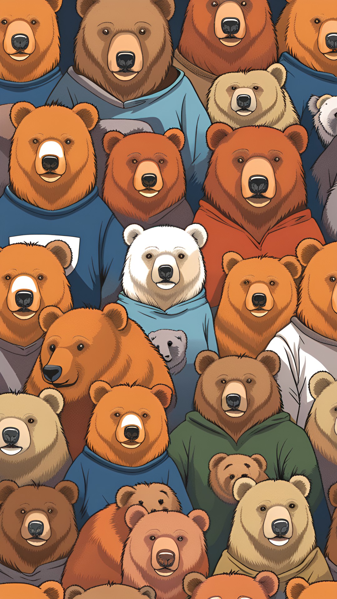 bears wearing t-shirts with bears on them preview