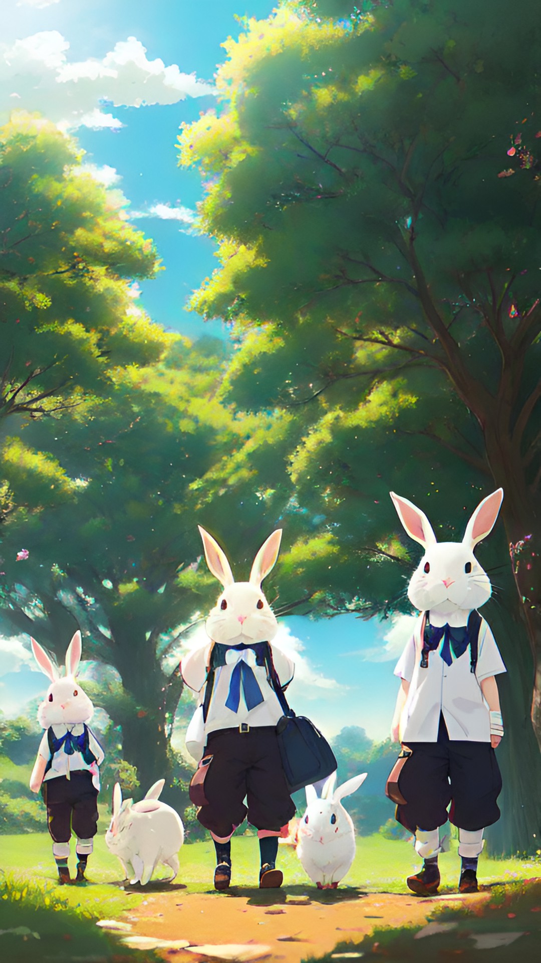 rabbits wearing pants preview