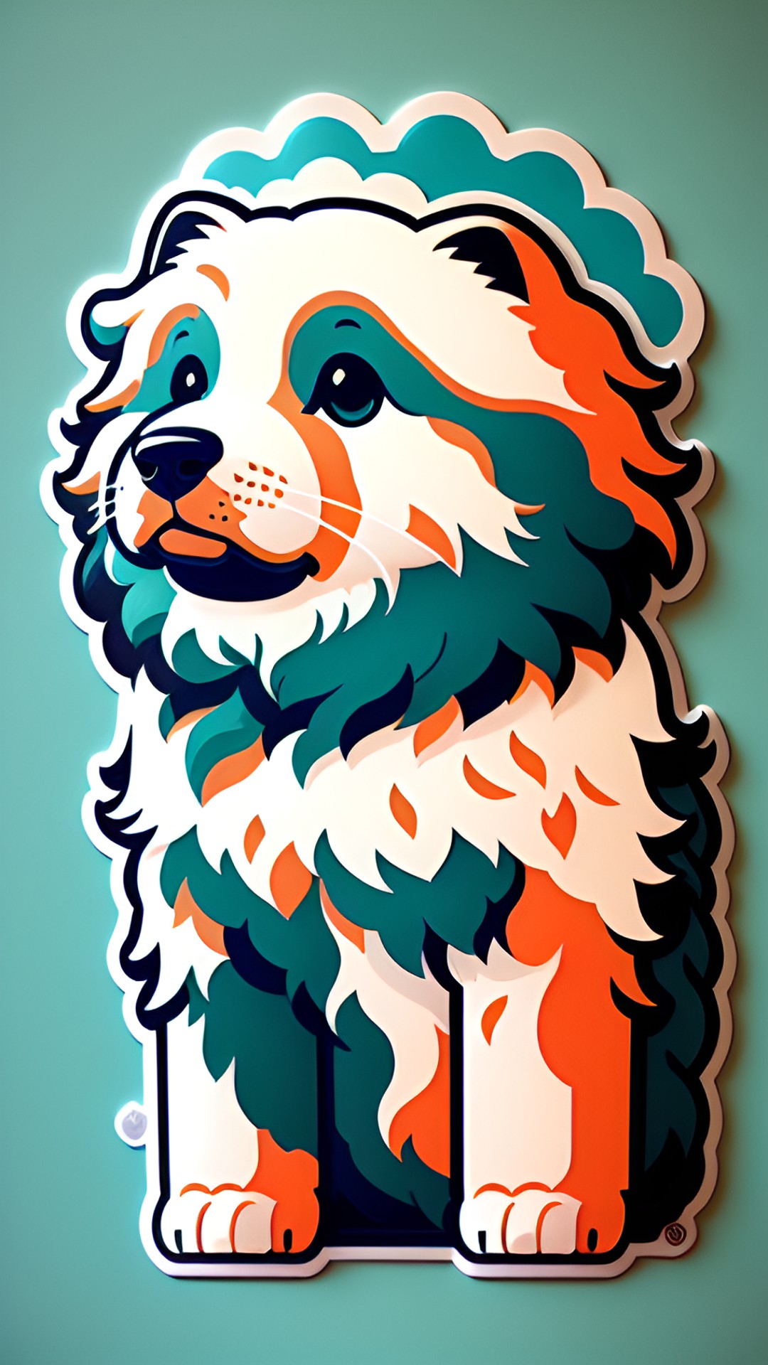 great pyrenees sticker, cute, fluffy preview