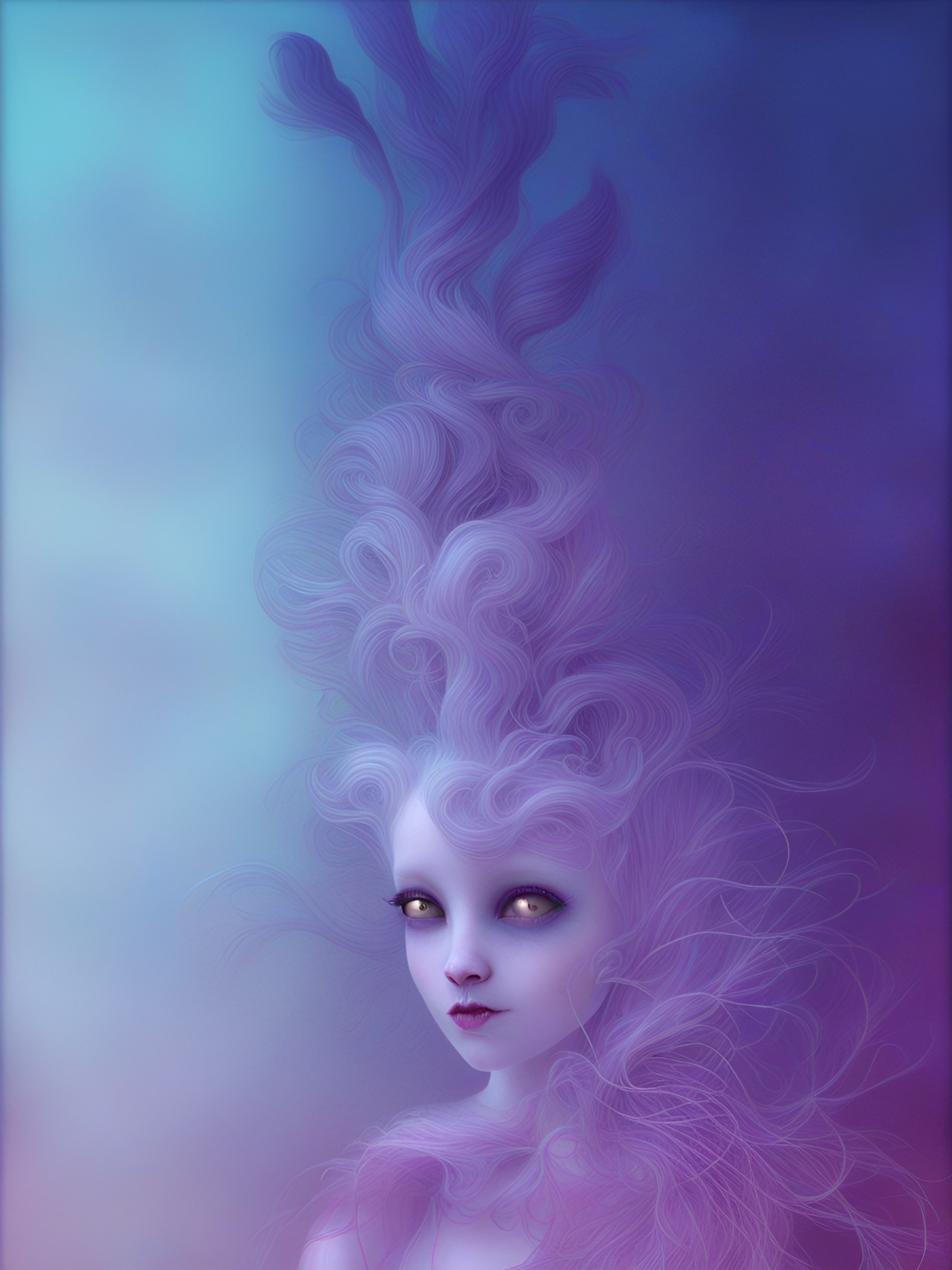 ray caesar, ugly alien portrait, closeup, tim burtonβs animation style. dynamic composition dog hair magical, ethereal, surreal, attractive, smile, harlequin, handdoll, venetian carnival, smooth, low contrast, sharp focus, studio lighting, finished, ultra detail $human$ preview