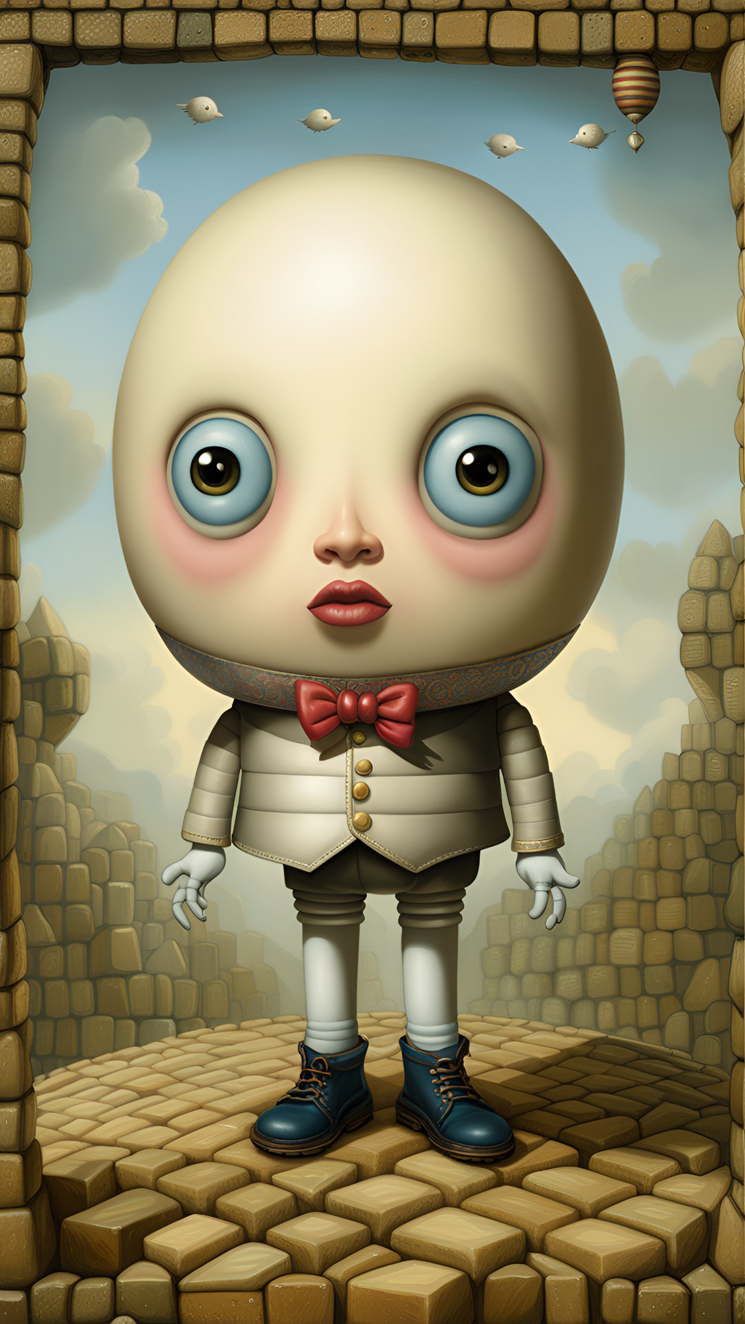cube humpty dumpty
ero-guro mark ryden art style, large glossy eyes, pop surrealism, avant-garde, highly textured whimsical, excellent composition, fix everything, highly detailed portrait, idealation, styles:
((bob doucette, kazuichi hanawa, toshio saeki, suehiro maruo, hammaru matino, shintaro kago, hideshi hino, junji ito)) preview