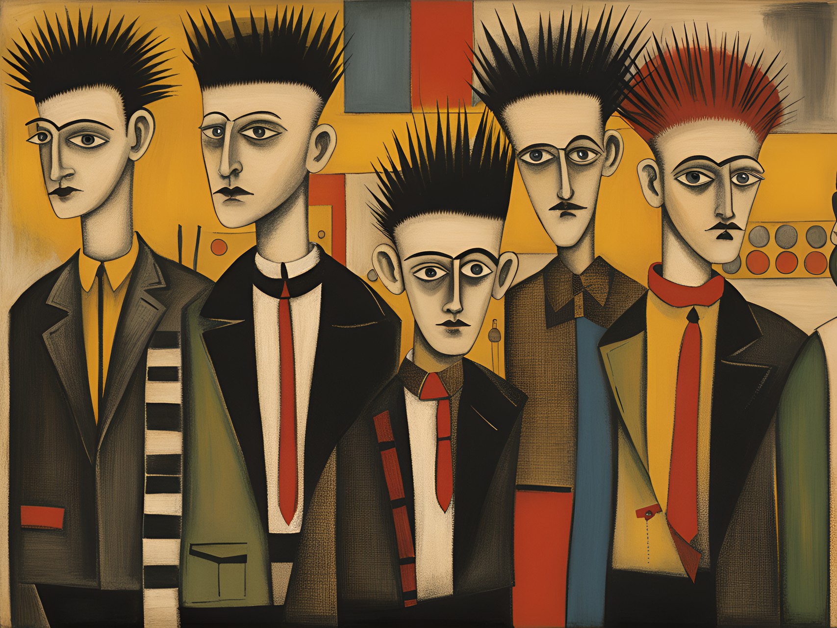 Outsider punks - bauhaus 1910 punks, outsider art background preview