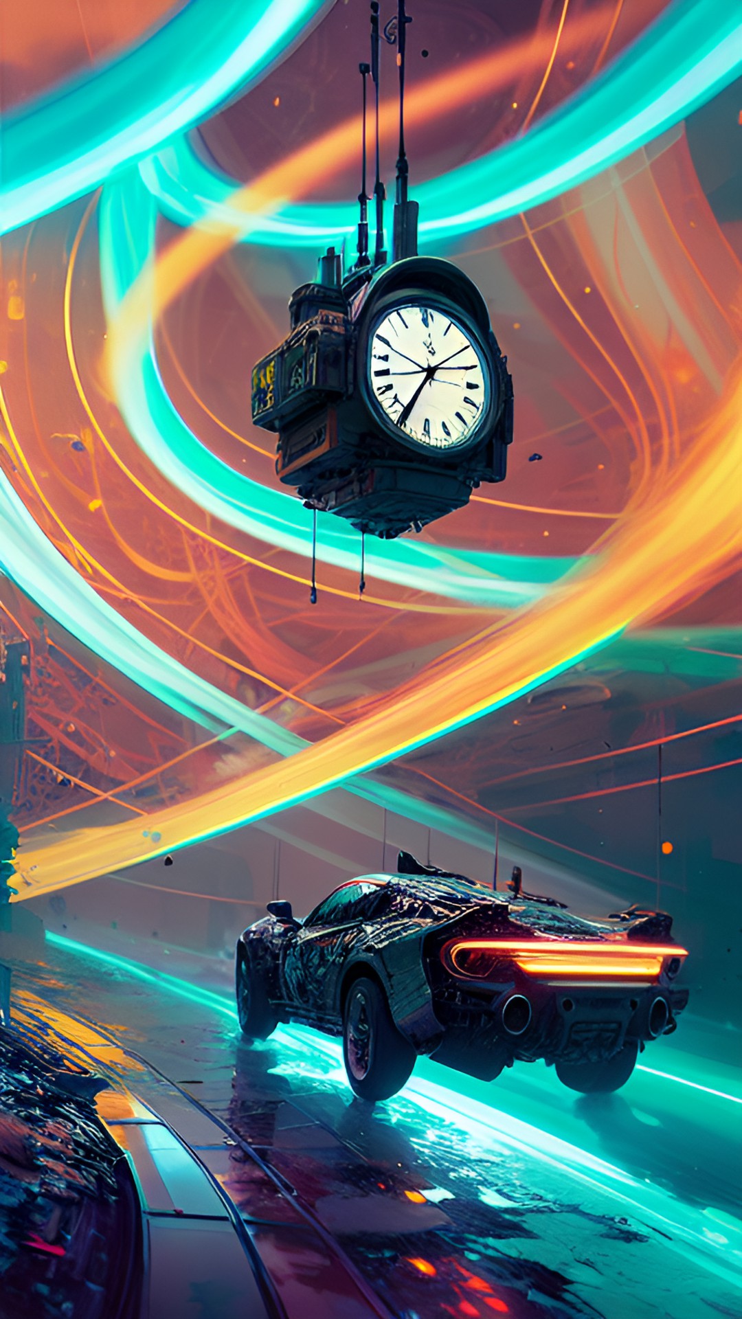 Time Travel in Style - clocks in a fluid current of space time preview