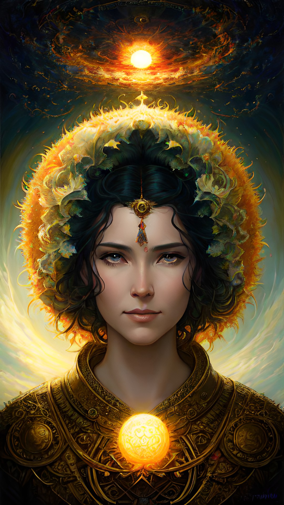 portrait of living sun, fantasy, joy preview