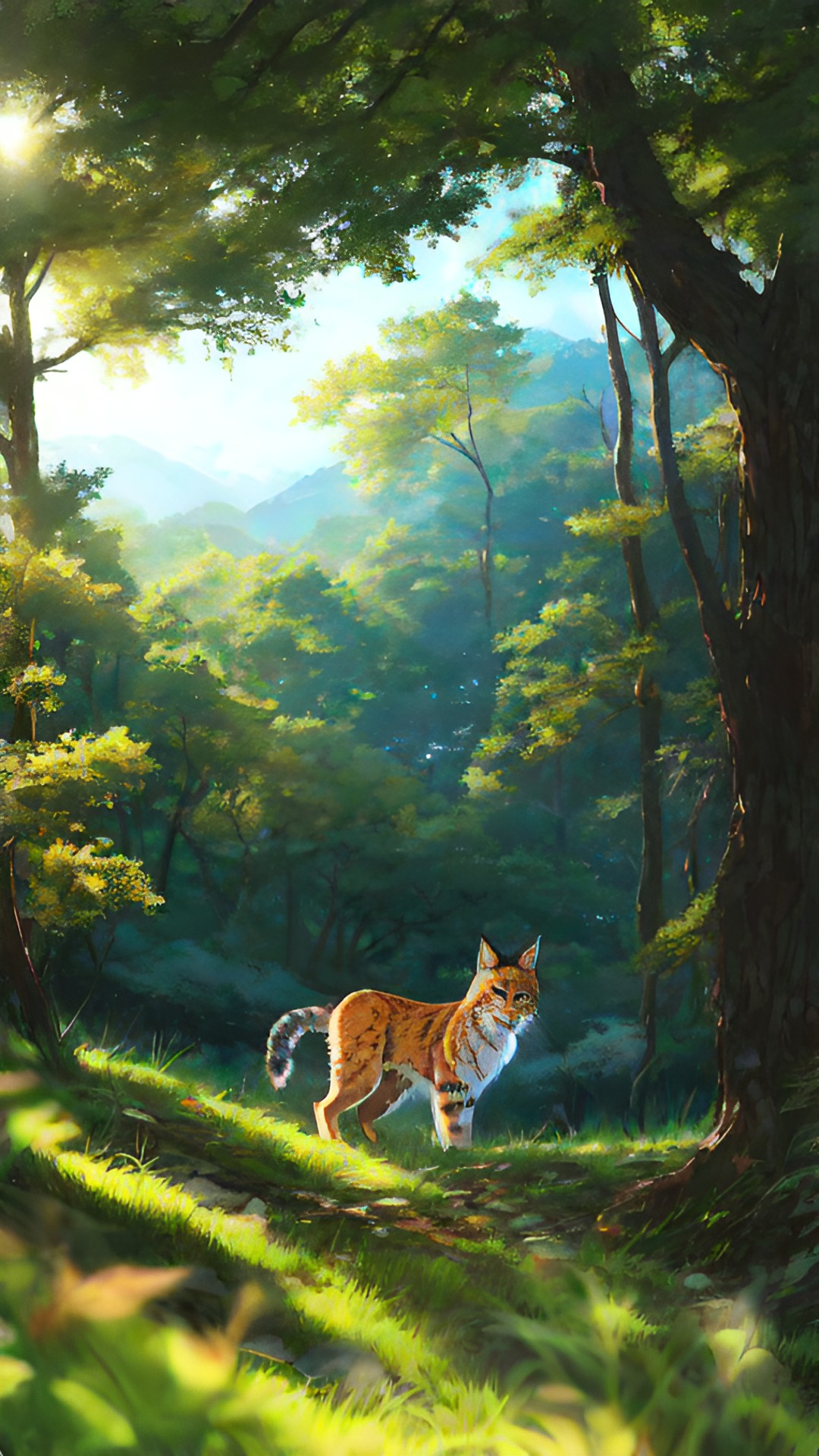 lynx roaming in the forest preview