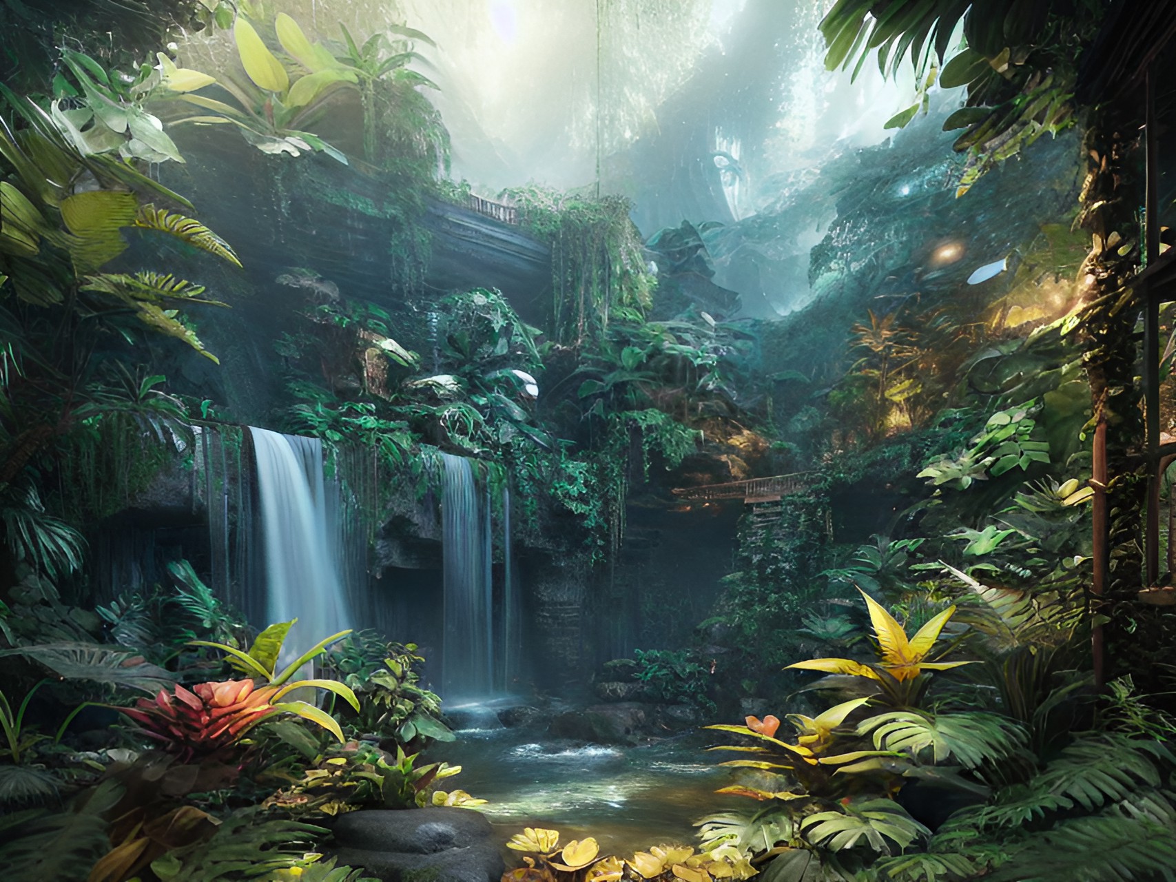 The Deep Interior - jungle room with waterfall preview