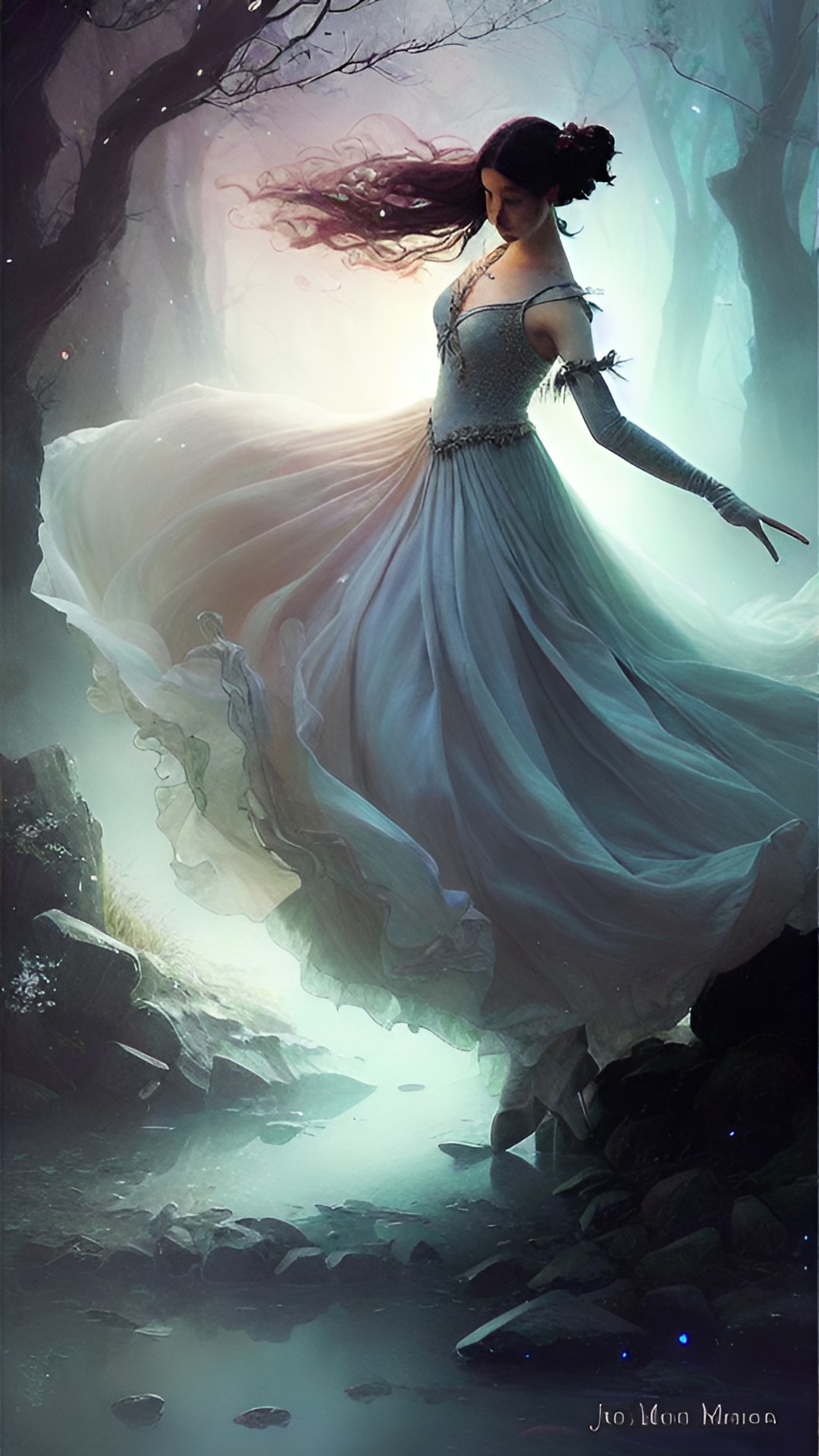 a lady dancing, fantasy ambience, highly detailed, fantasy art preview