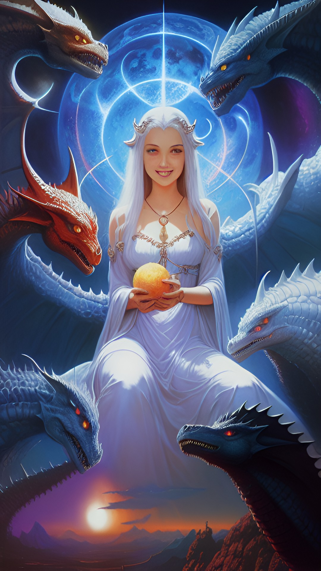 mother of dragons, smile, fantastic art, vfx, hdr, detailed, digital, high quality preview