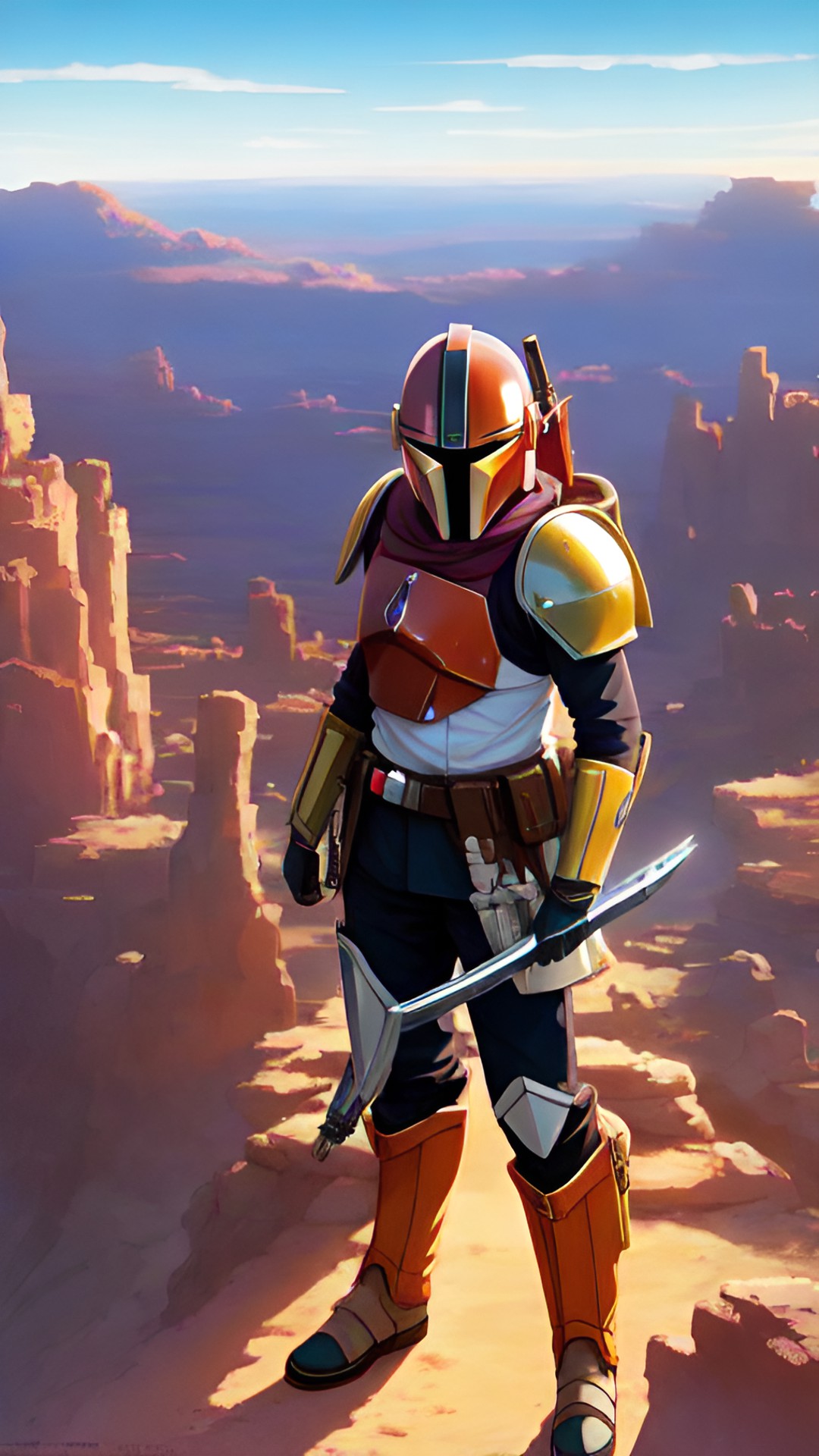 A Mandolorian - the mandolorian looking cool preview