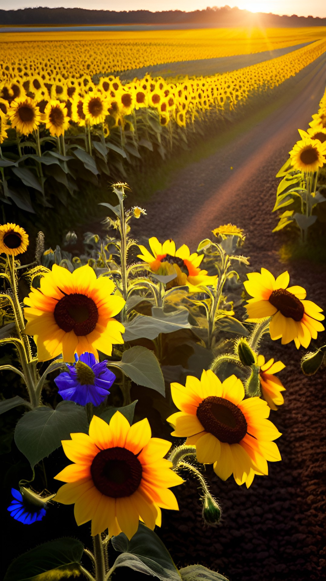 Sunflowers realistic - sunshine over 
sunflowers and poppies cornflowers  fields with little delicate flowers around
very detailed realistic preview