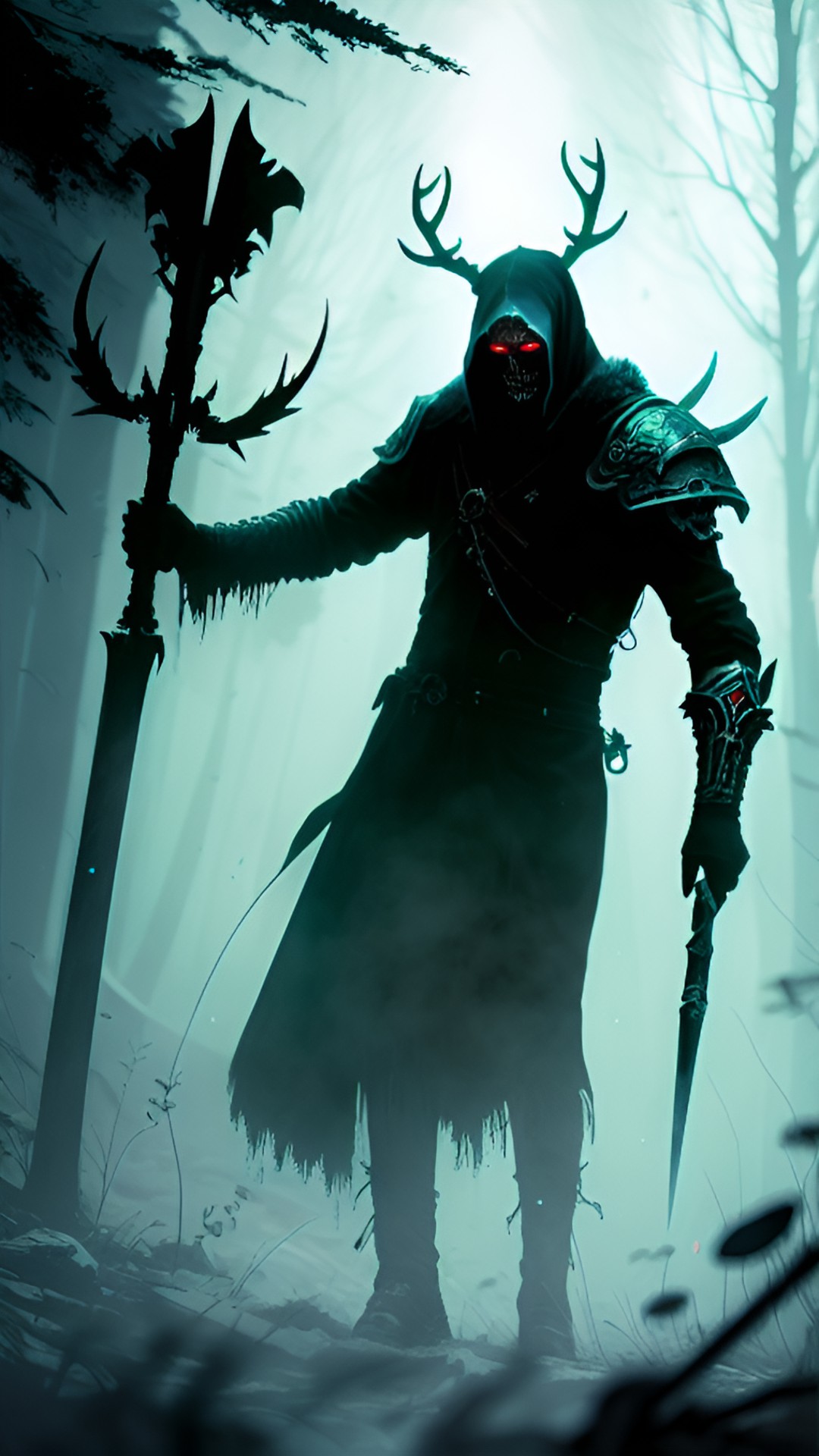 The Reaper of Souls - the reaper of souls wearing antlers and holding a giant sickle preview