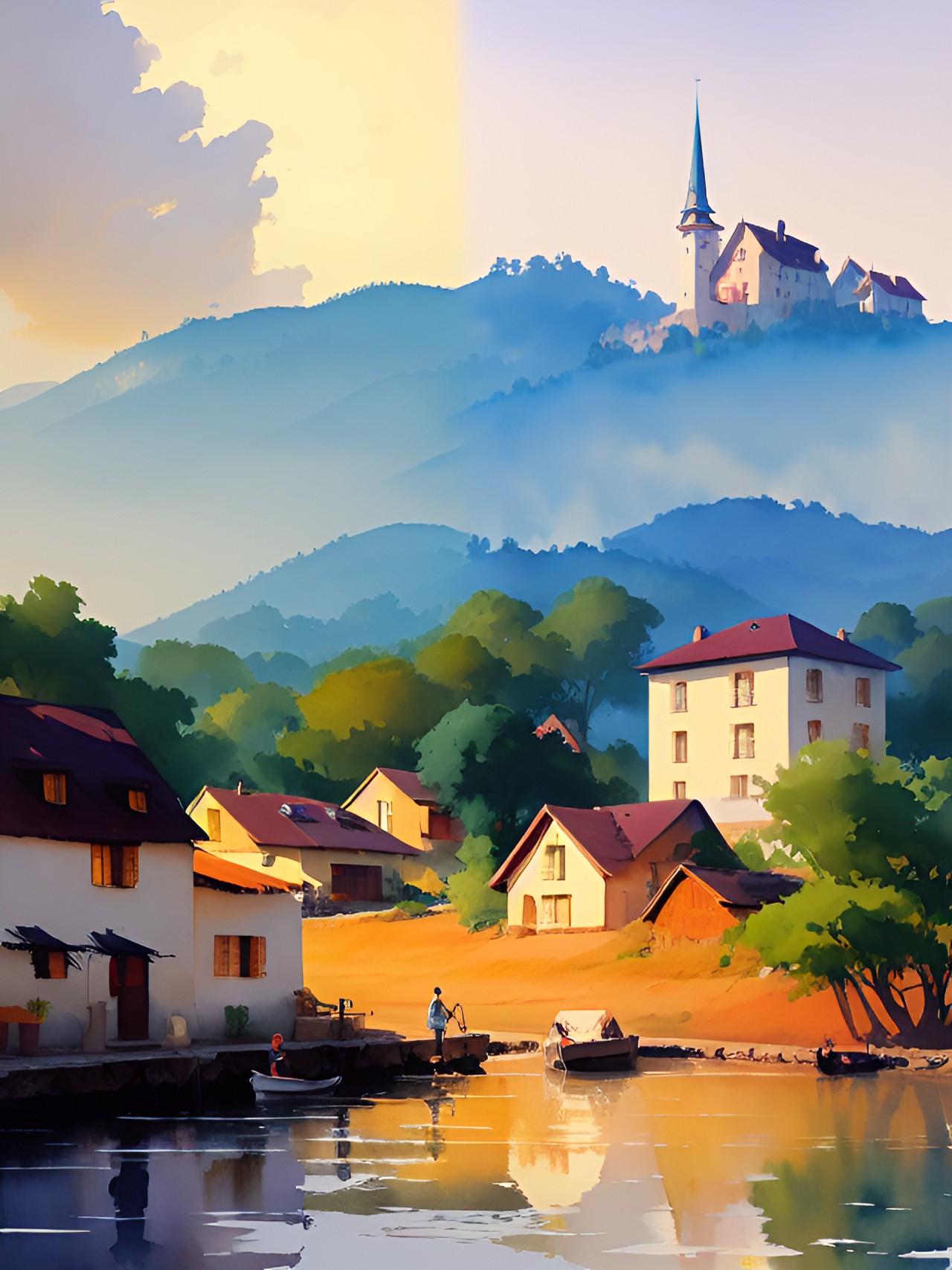 village, golden hour, summer preview