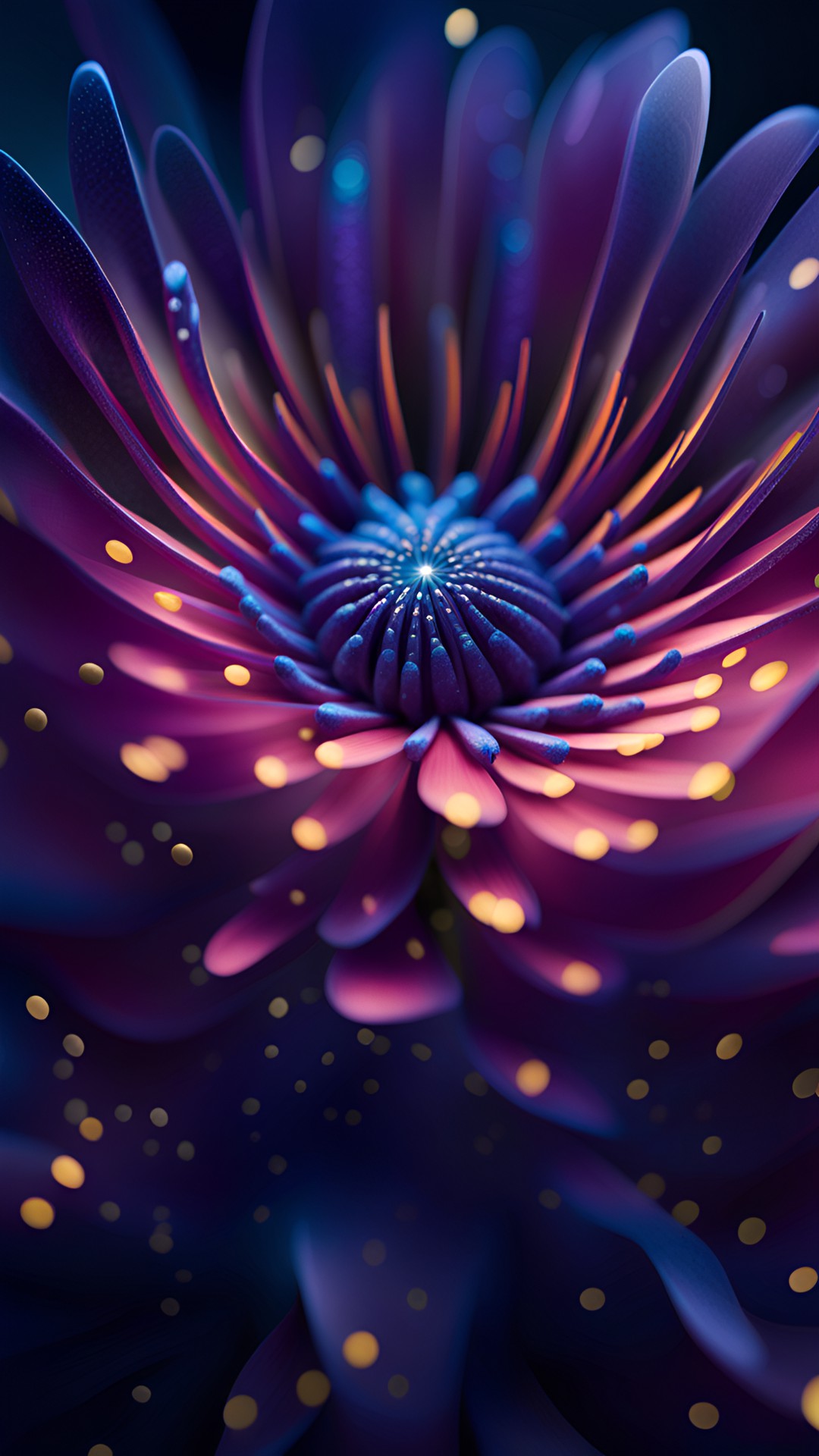 cosmic flower, depth of field preview