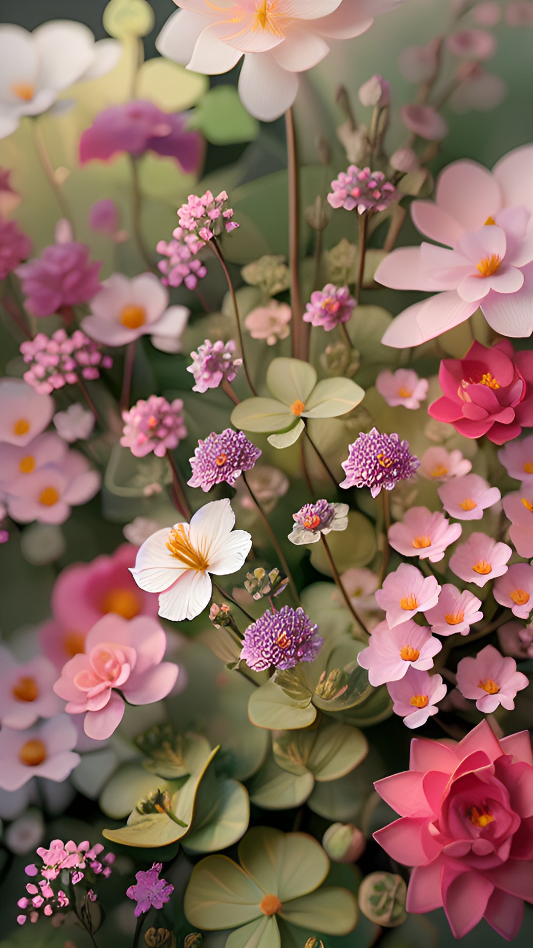 millefleur Wate - very delicate little flowers in soft  blush colors preview