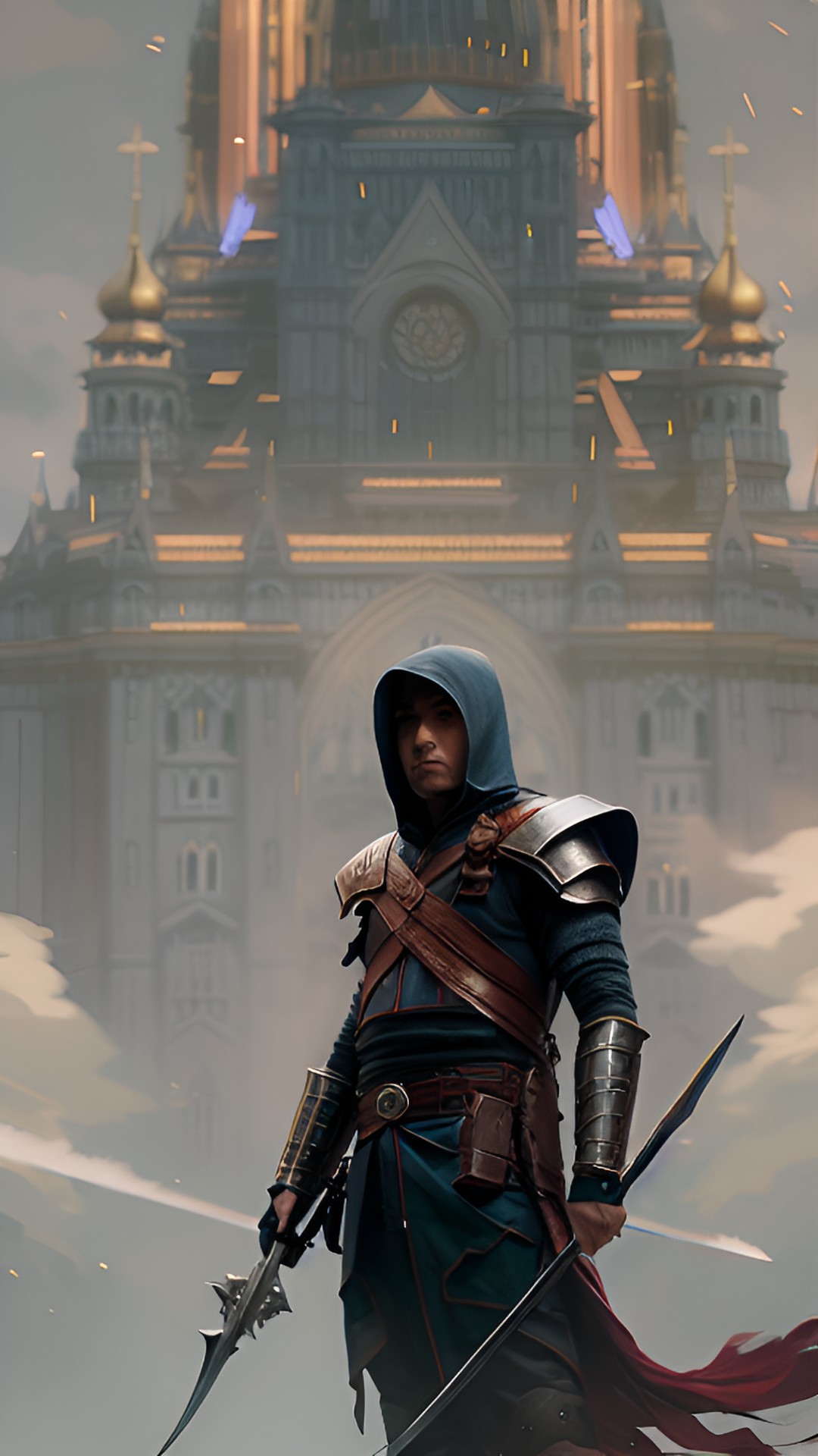 Warrior of Gondolin - cloaked archer pursued by evil god preview