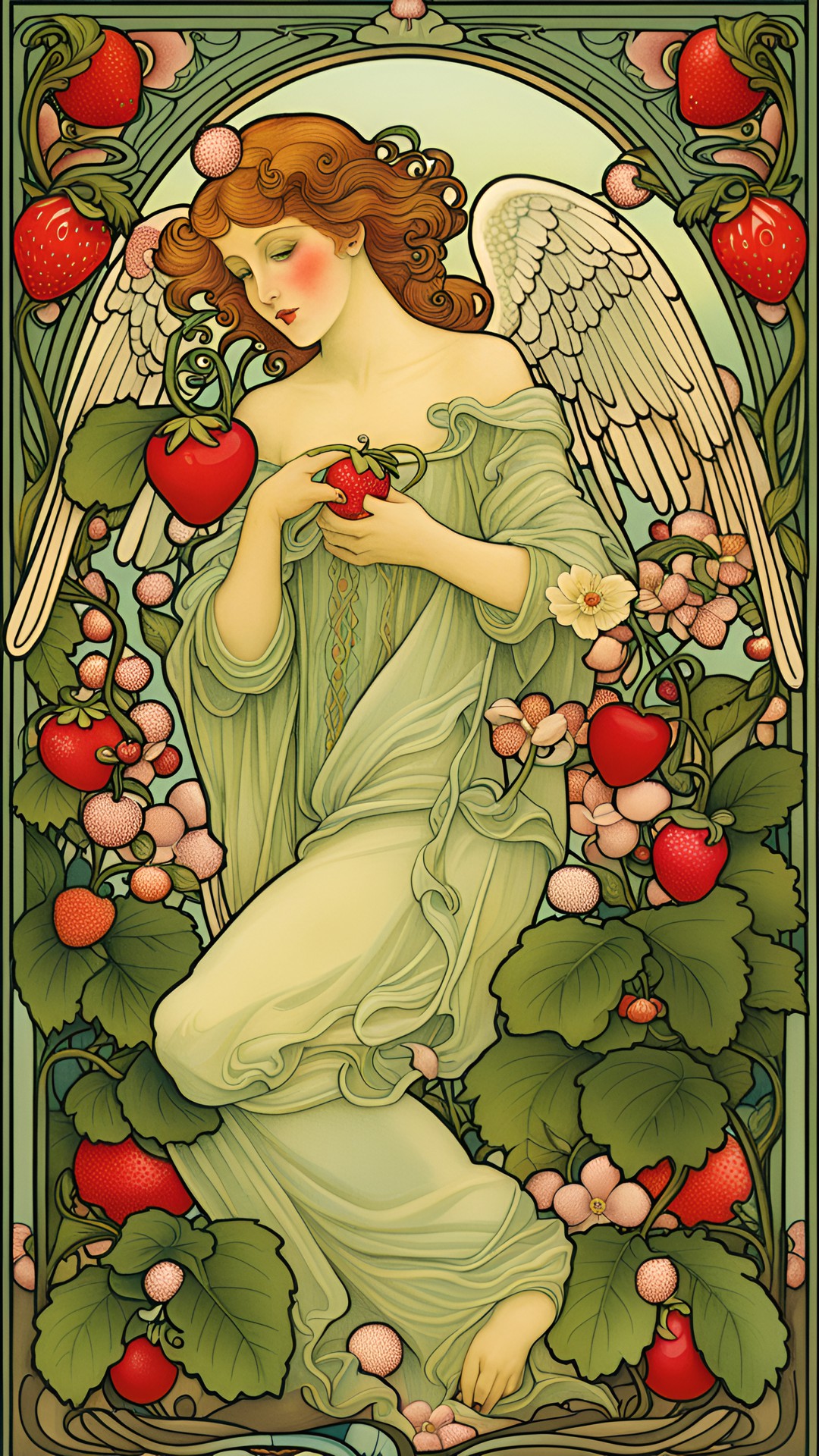 art nouveau strawberry cherries and an angel's kiss in spring preview