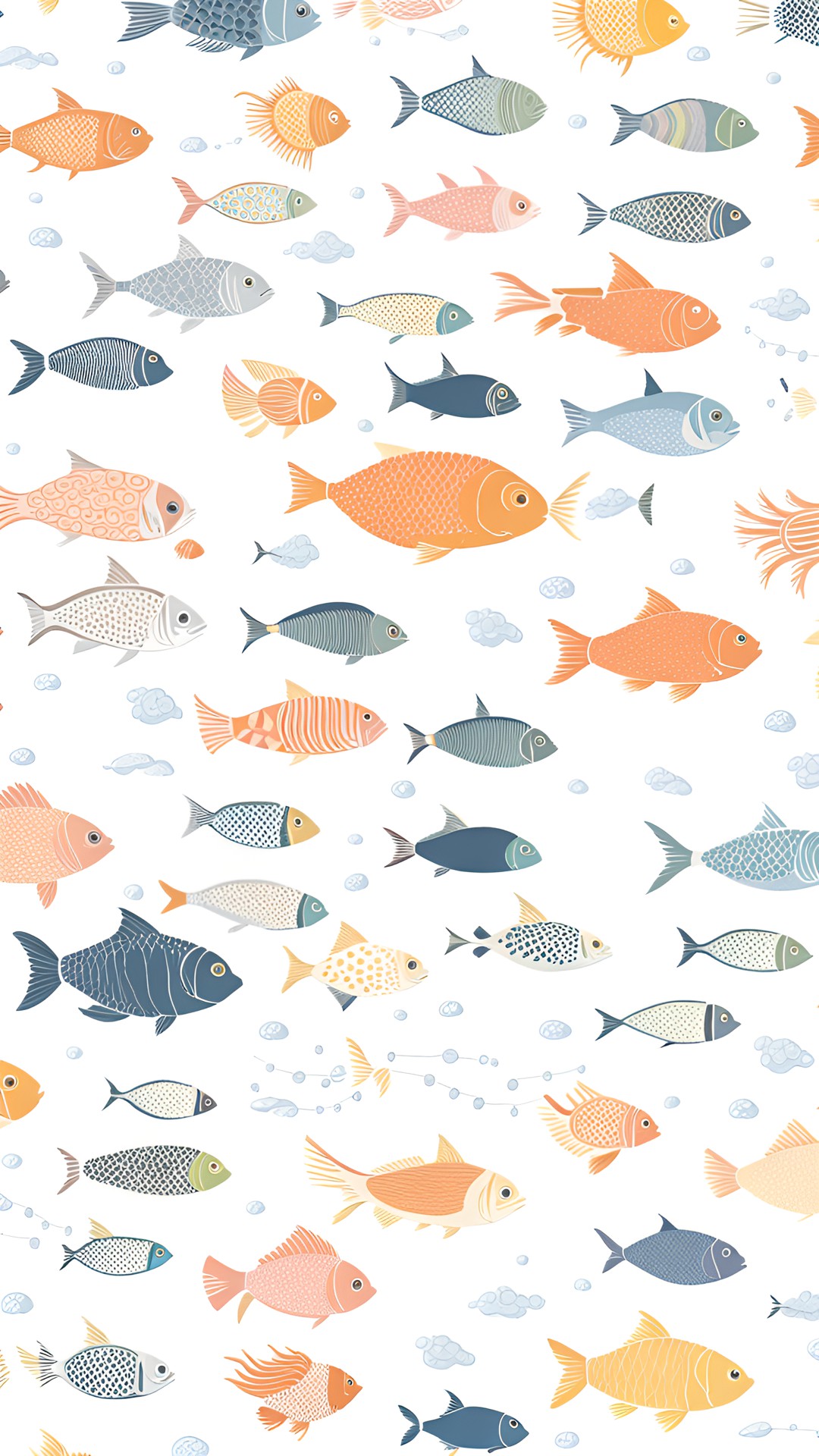 pale wallpaper pattern, fishies preview