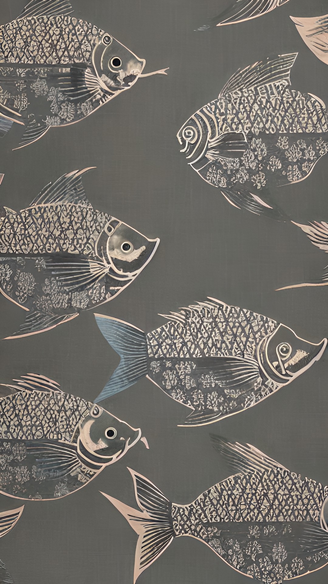 pale wallpaper pattern, fishies preview