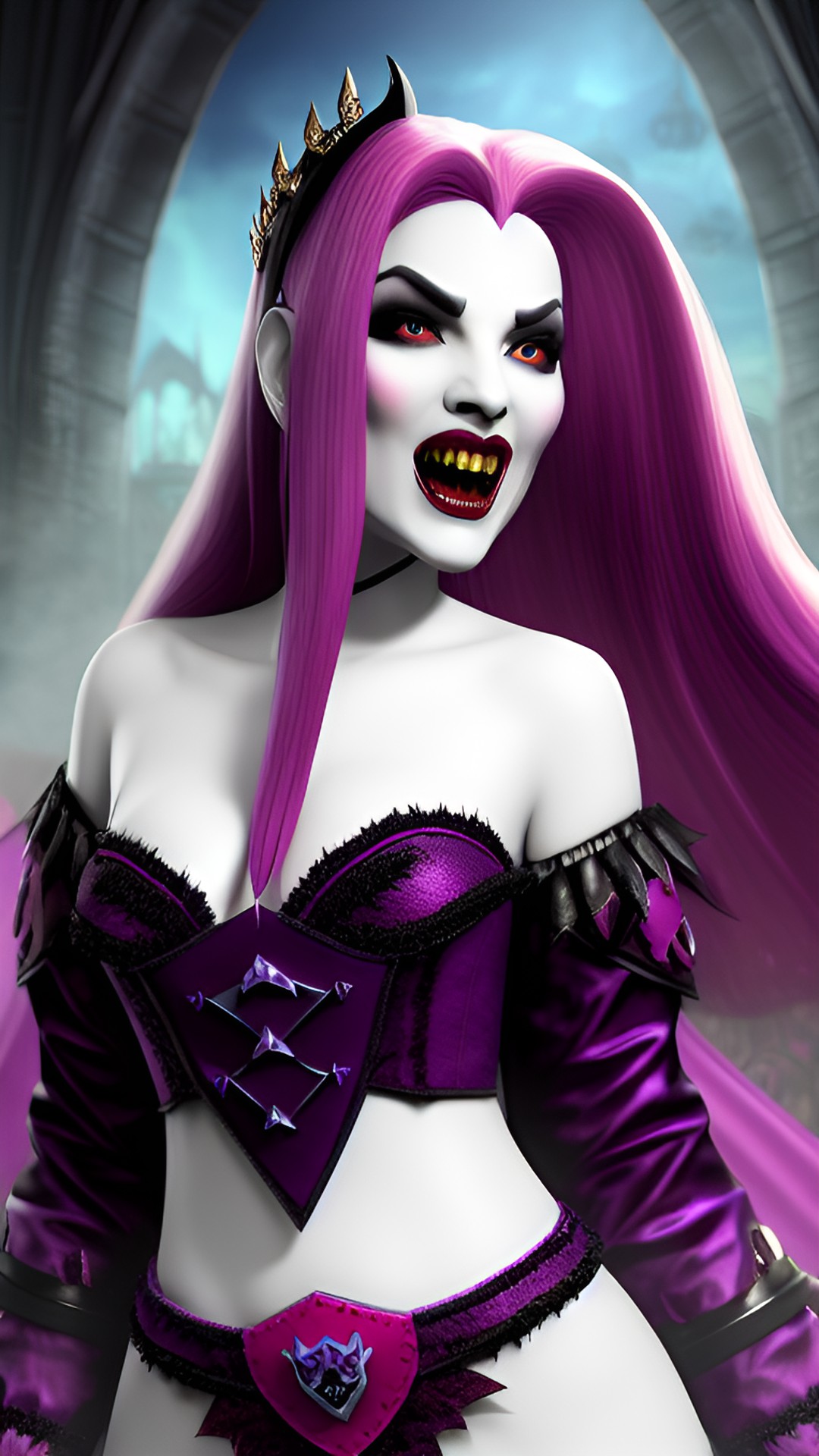 draculia, princess of darkness, bares her fangs. preview