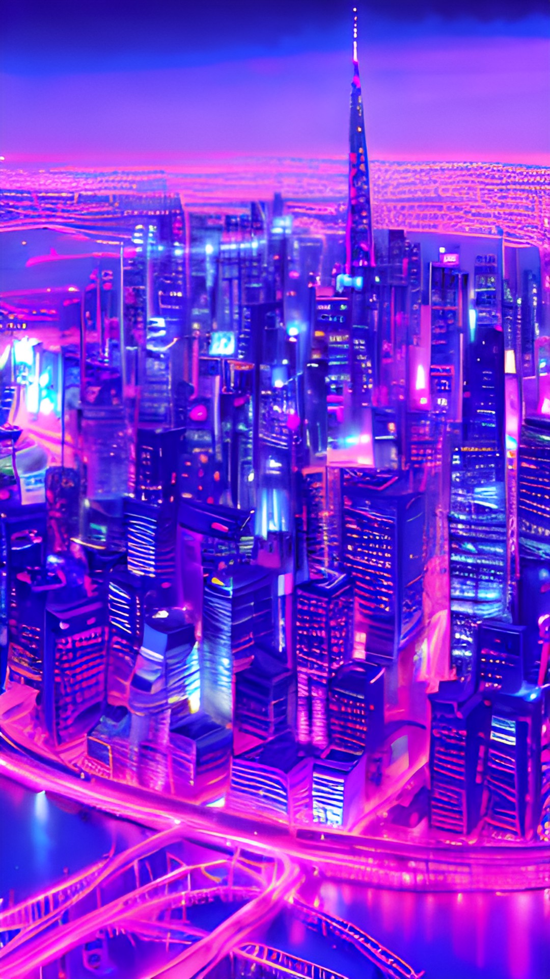 cybur anime city - futuristic city preview