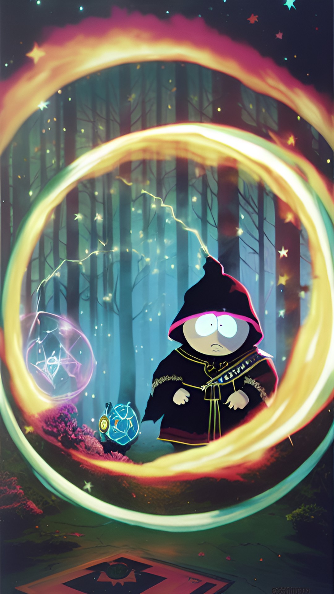 south park eric cartman dr. strange making a sparkly circle escape portal preview