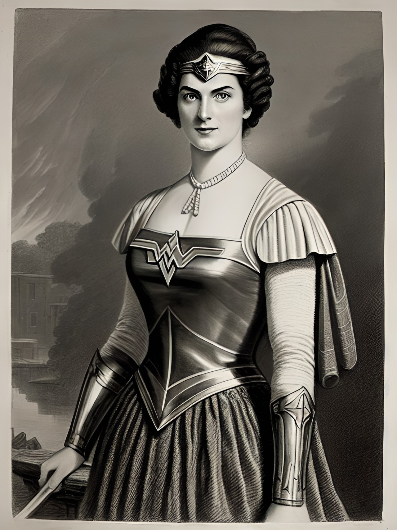 18th century drawing of wonder woman preview