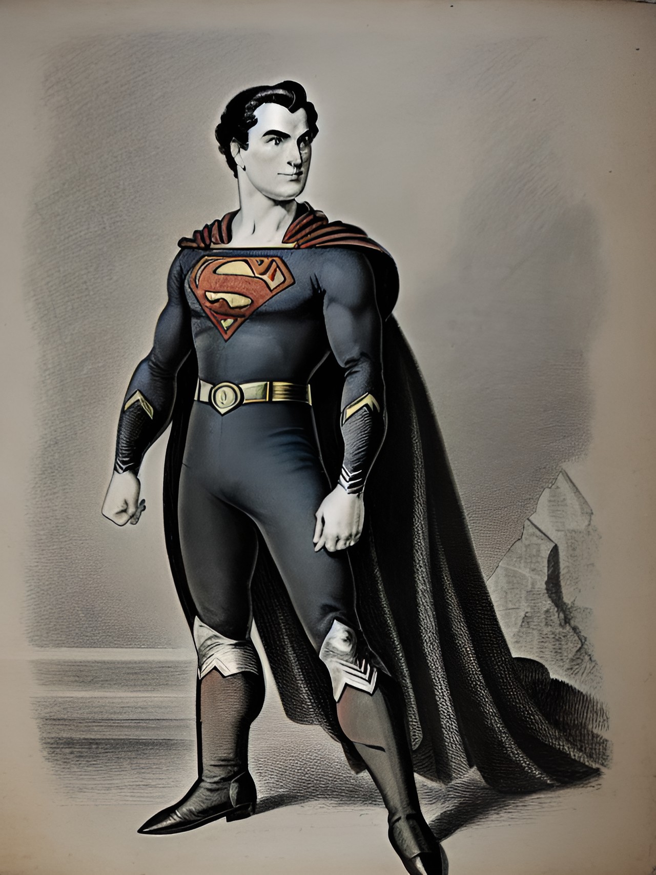 18th century drawing of superman preview