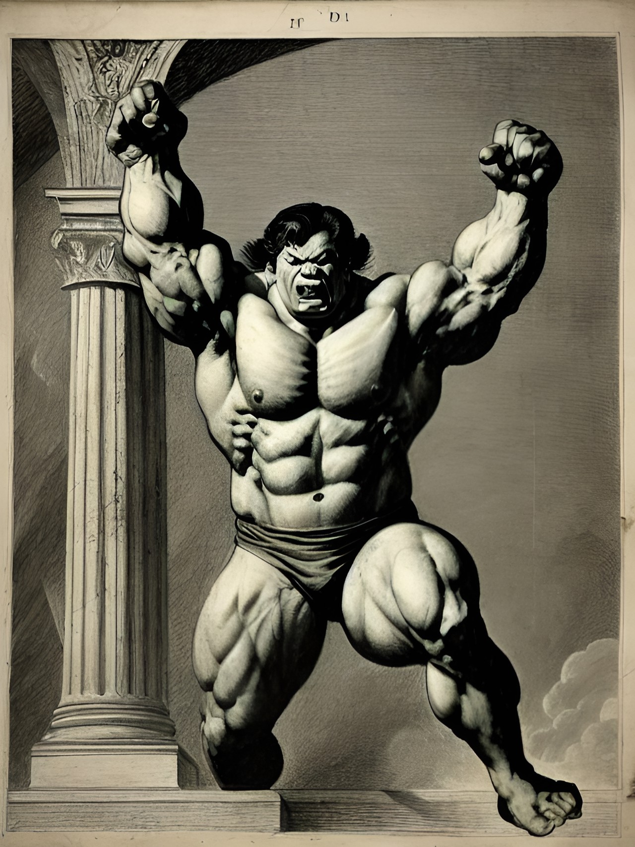 18th century drawing of the hulk preview