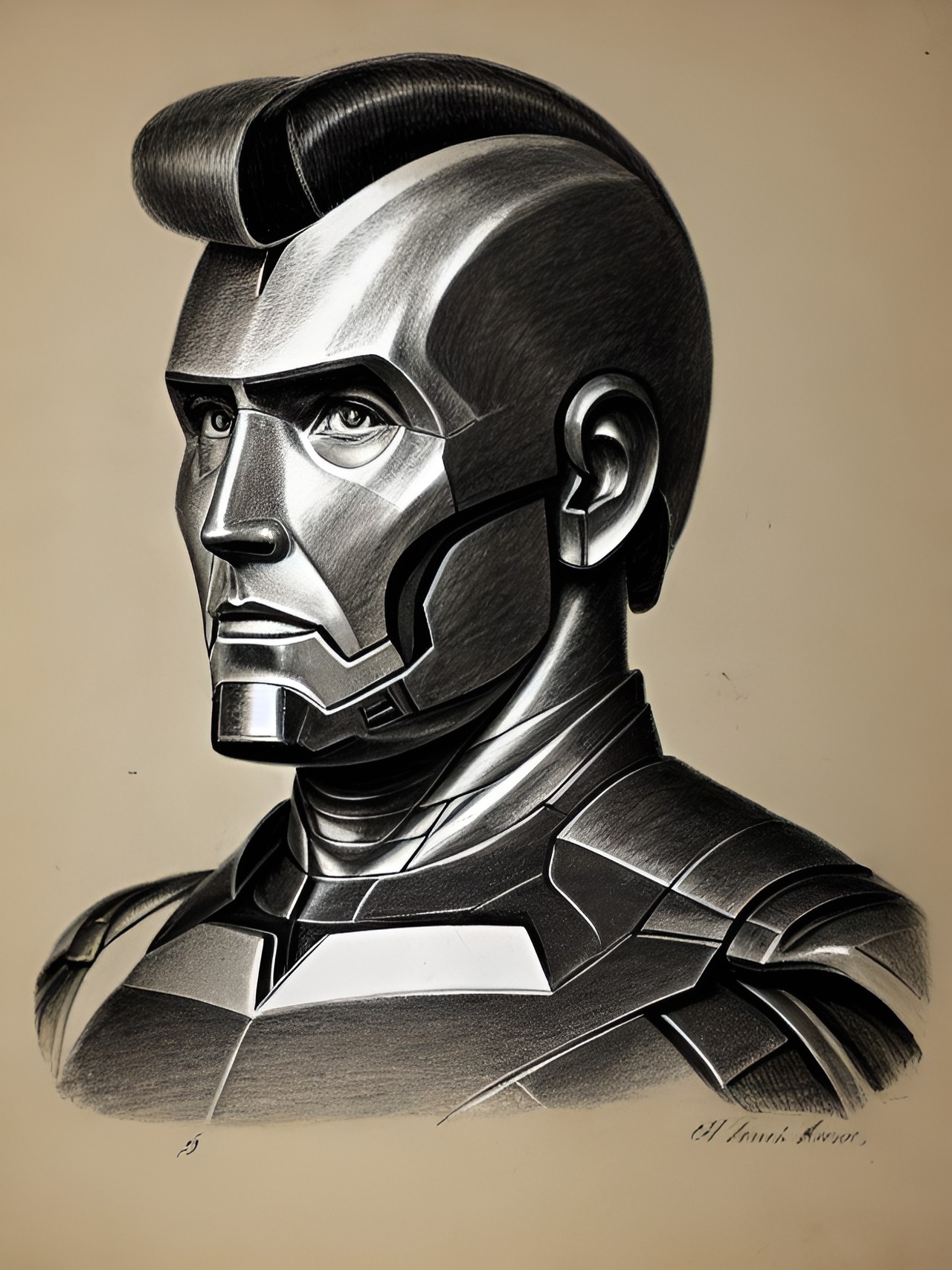 18th century drawing of iron man preview