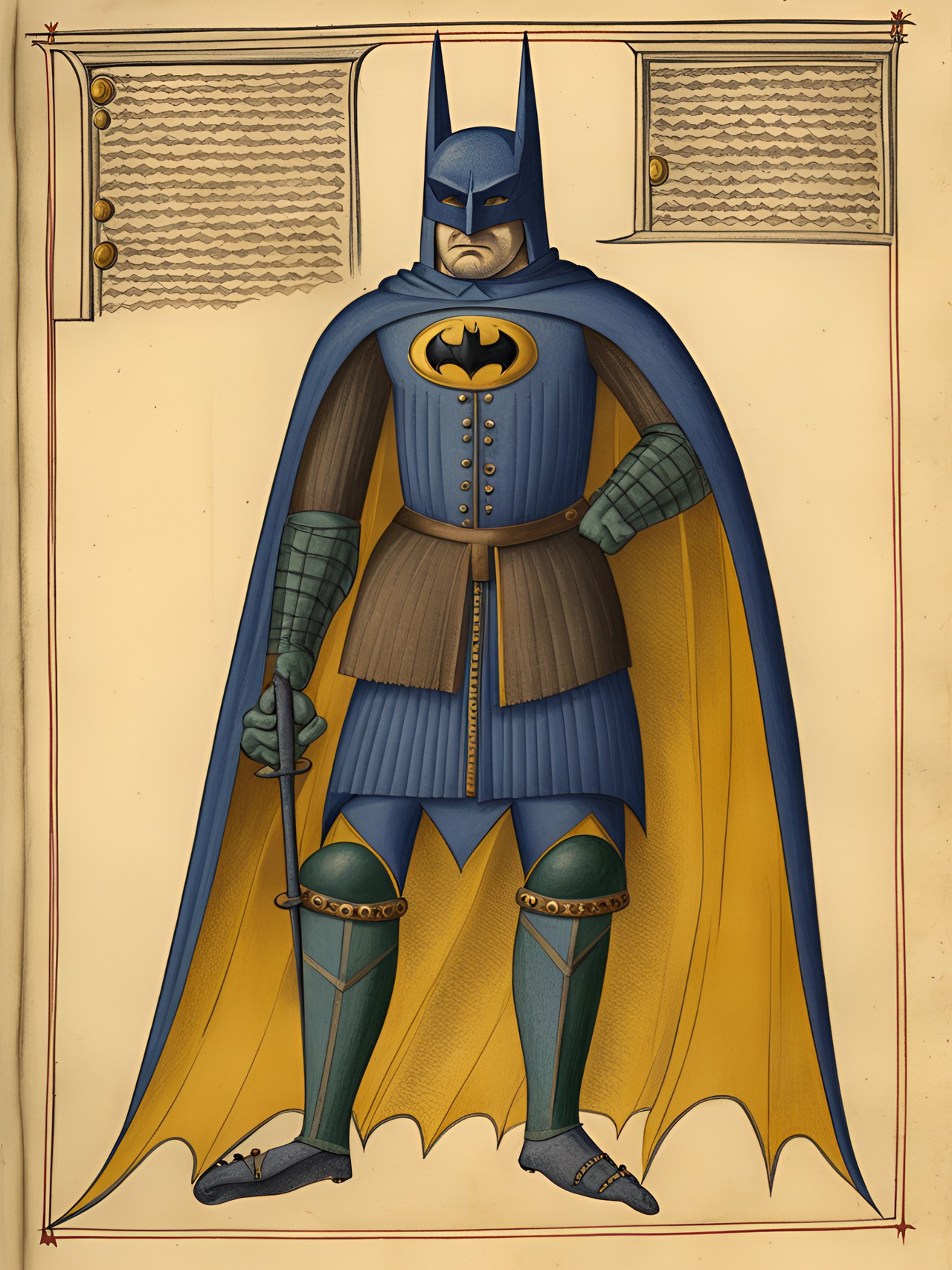 14th century drawing of batman preview