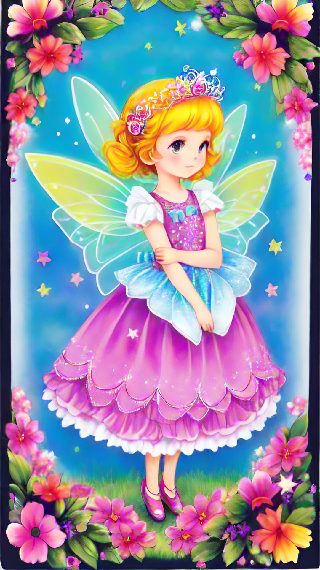 good, kind fairy princess in soft, lively colors preview