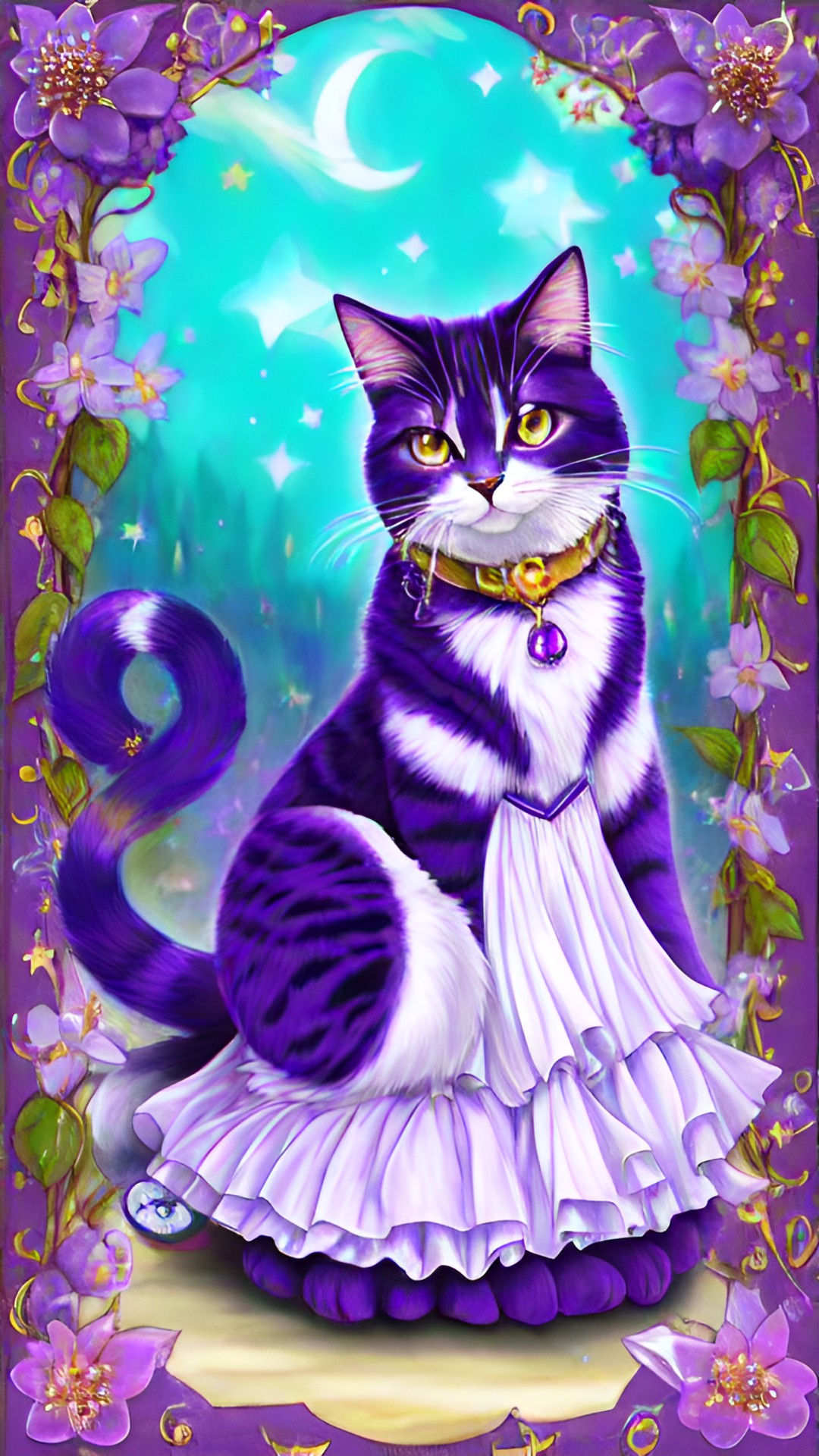 magique chat du cheshire violet preview