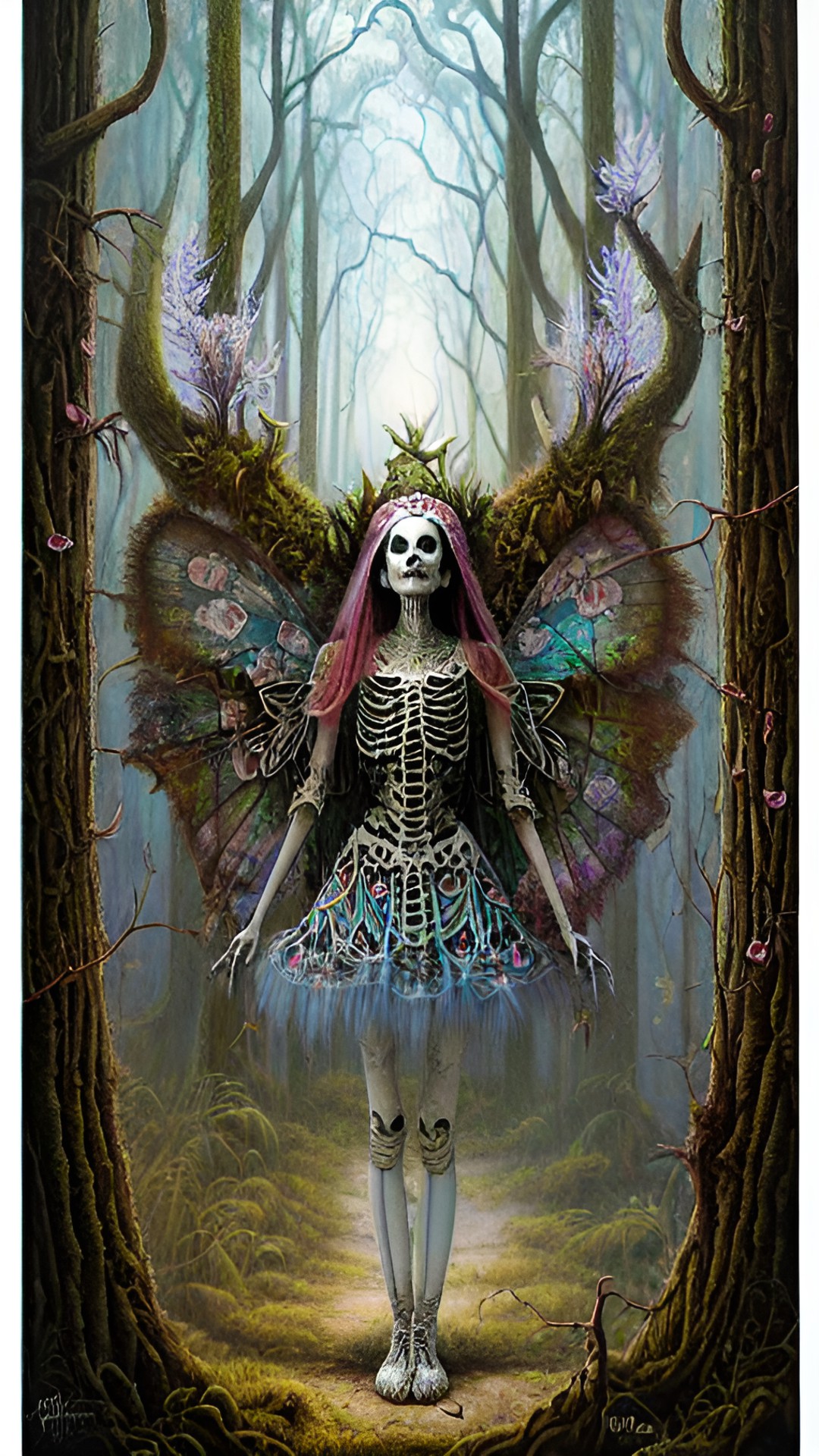 swampy woods fairy princess of despair, fungus, spanish moss, skeleton preview