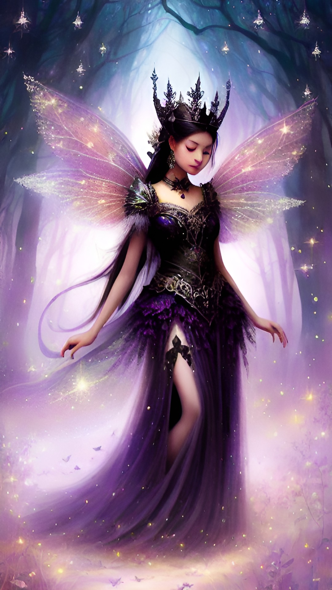 magical sparkle fairy queen in soft, warm colors. preview