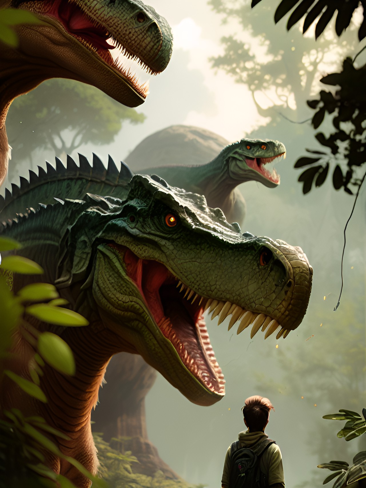 Jade Guardians - tyrannosaurs and coelophysis preview