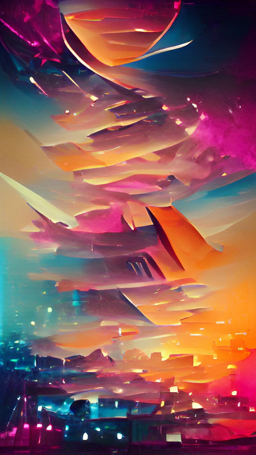 in the heart of the bustling intergalactic spaceport, neon lights bathed the surroundings in a kaleidoscope of colors. the atmosphere was alive with the hum of various alien species and the mechanical whirr of droids moving about. towering spires stretched towards the starlit sky, and the air was filled with an electric energy. at the center of it preview