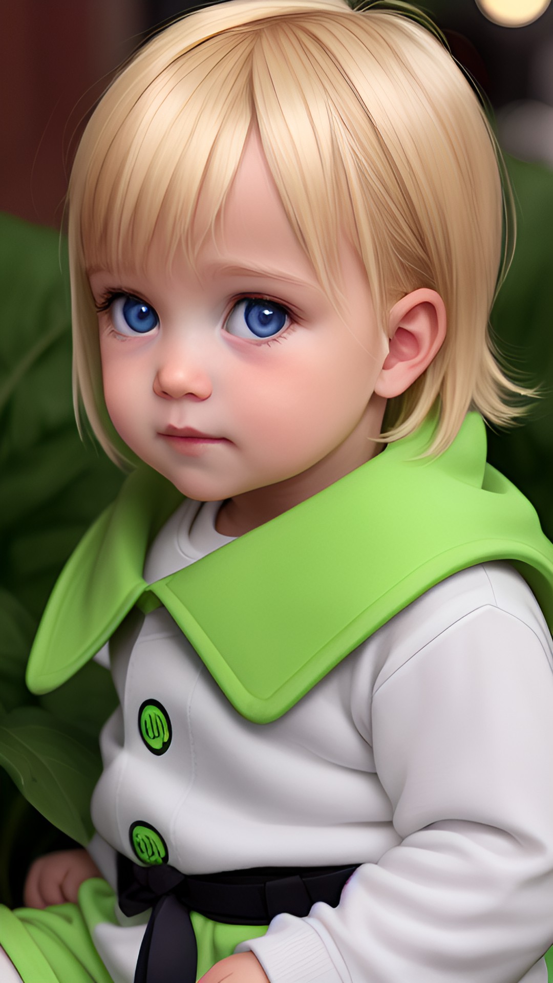 a blonde baby with green eyes preview