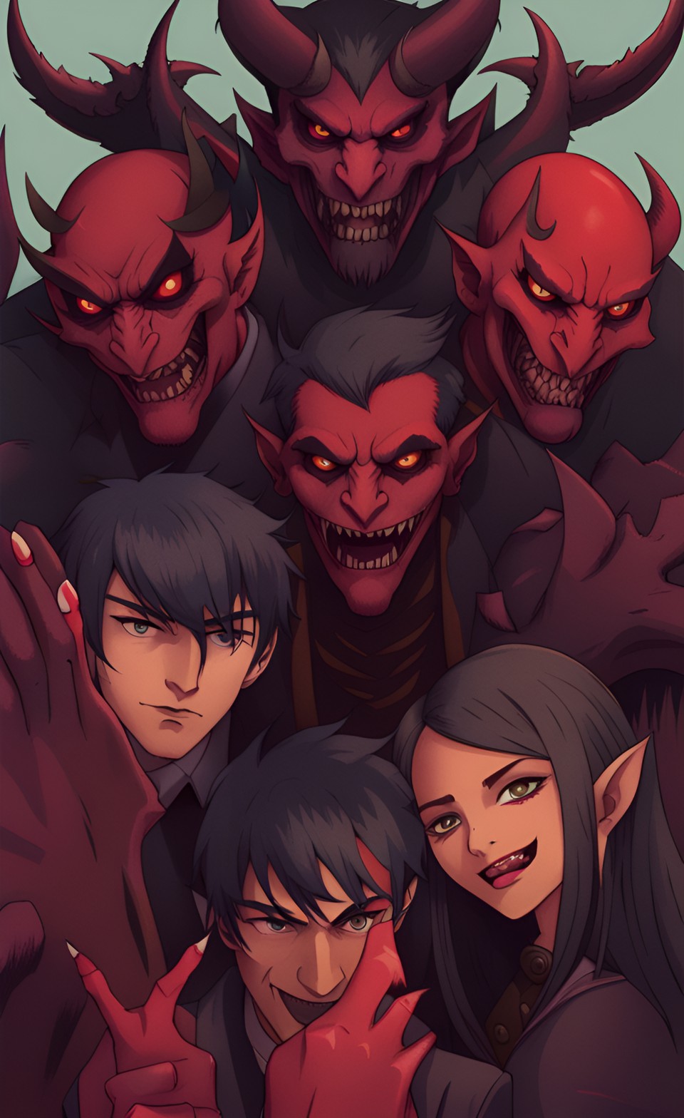 demon group selfie preview