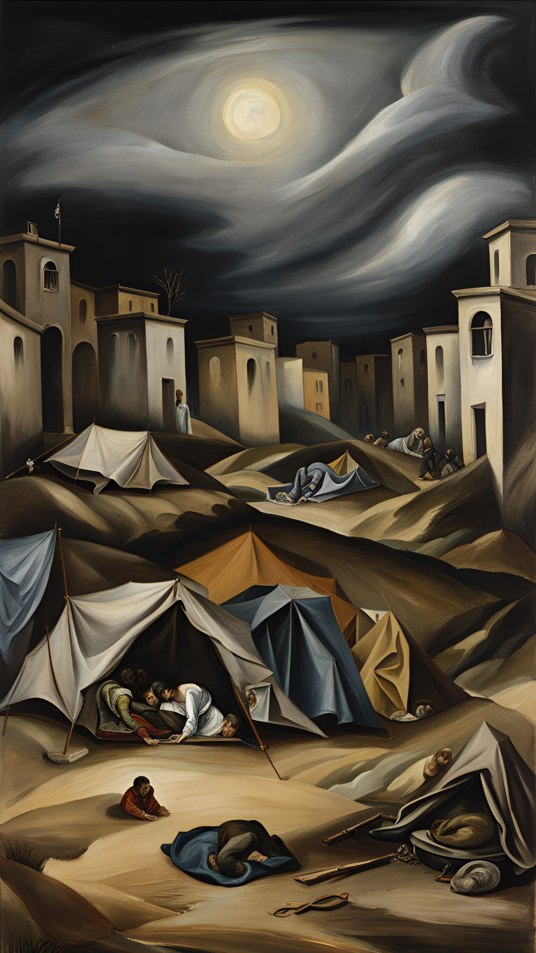 homeless encampment in a vacant lot by el greco preview