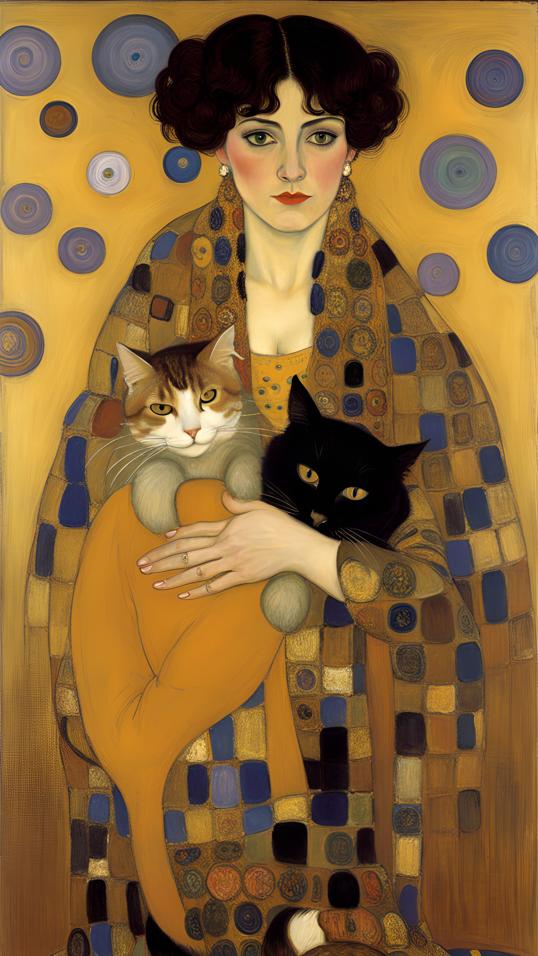 woman and his cat, gustav klimt preview