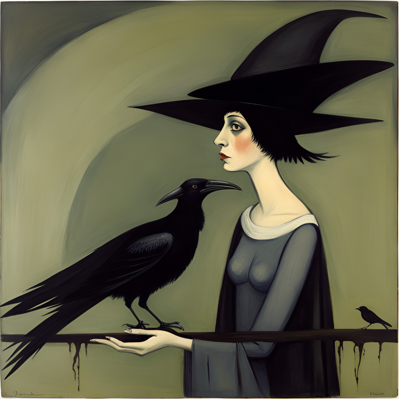 witch with a crow, romaine brooks preview