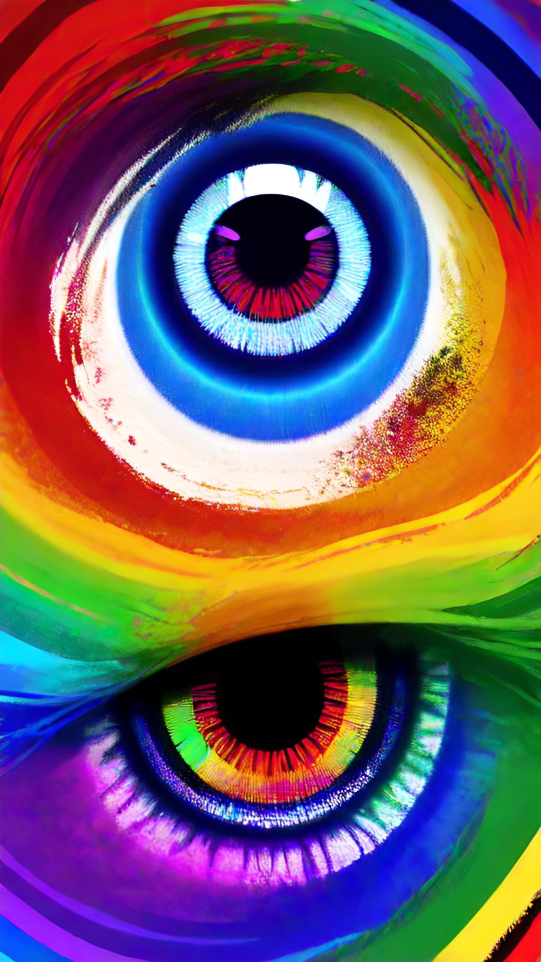 Rainbow eye - evil eye rainbow background preview