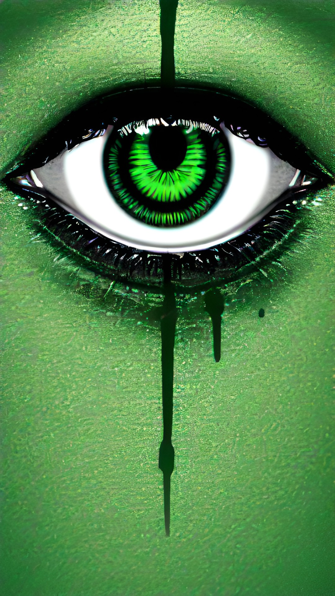 evil eye green misty background preview