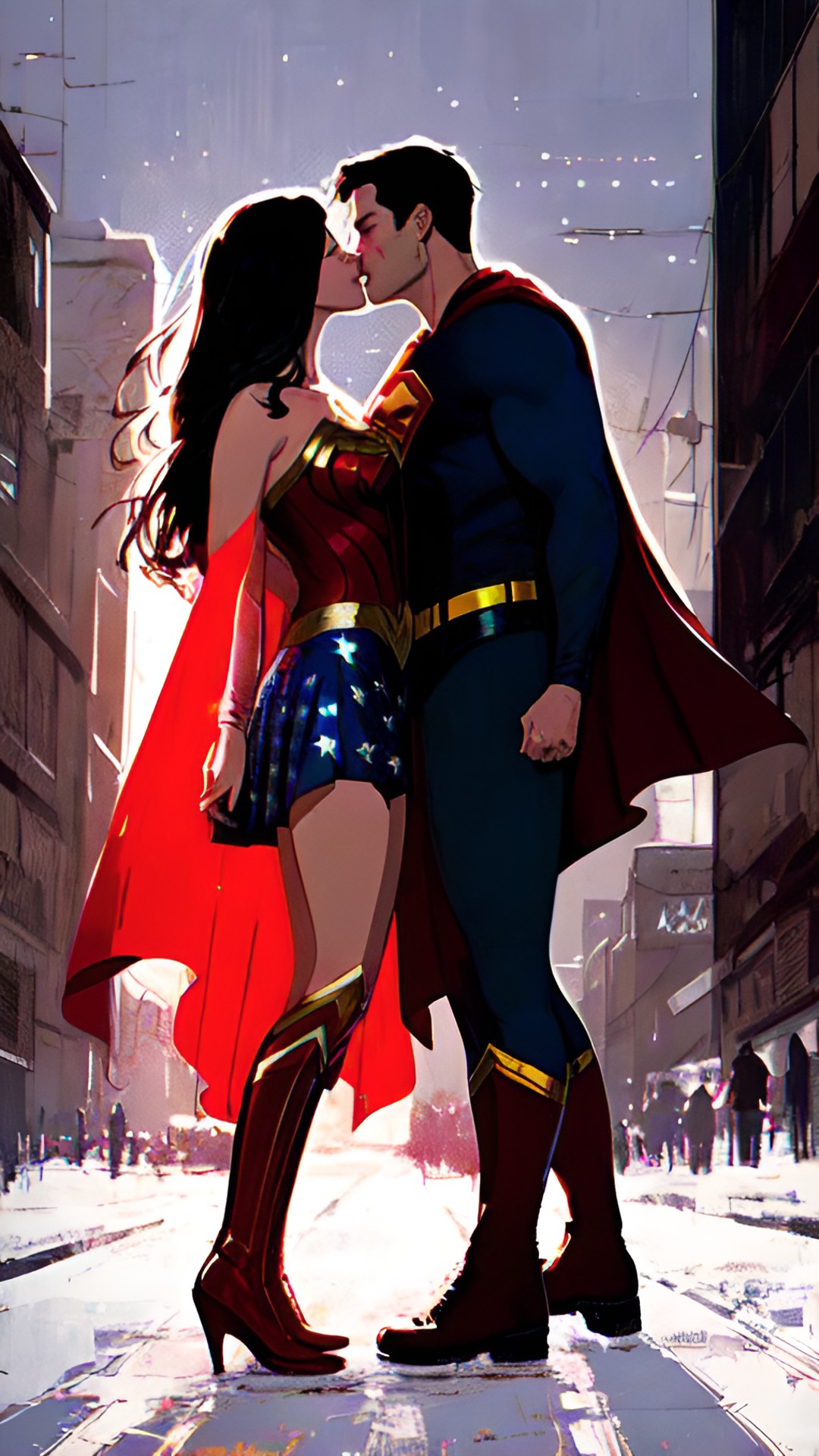 superman kissing wonder woman the red string of fate preview