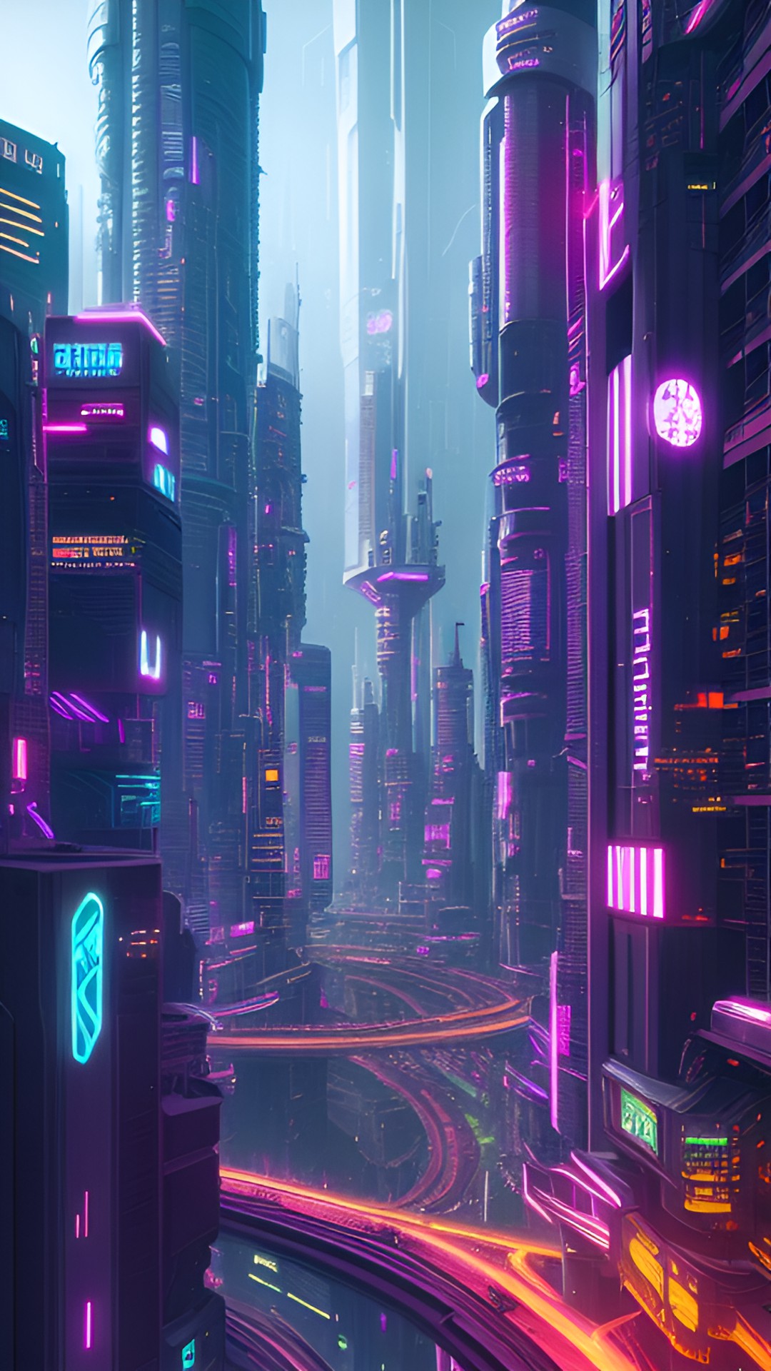 Cyber city - cyberpunk futuristic city preview